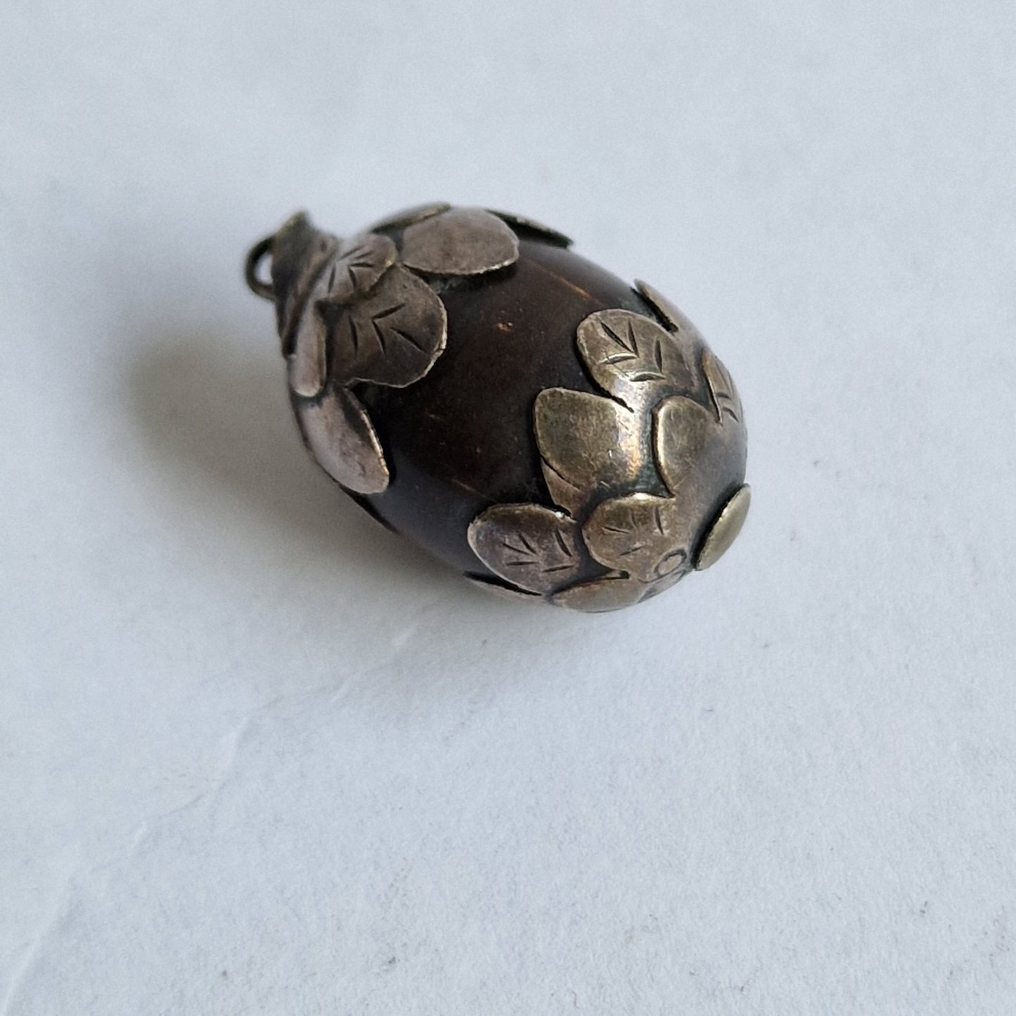 Antique Dzi Agate Beads: 9 Eye, 3 Eye, Labradorite, Silver Accents (6 beads)