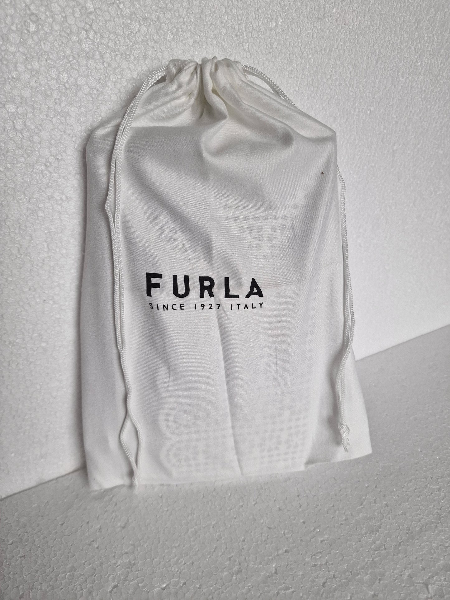 Furla Leather Clutch Briefcase, Limited Edition Chalk White