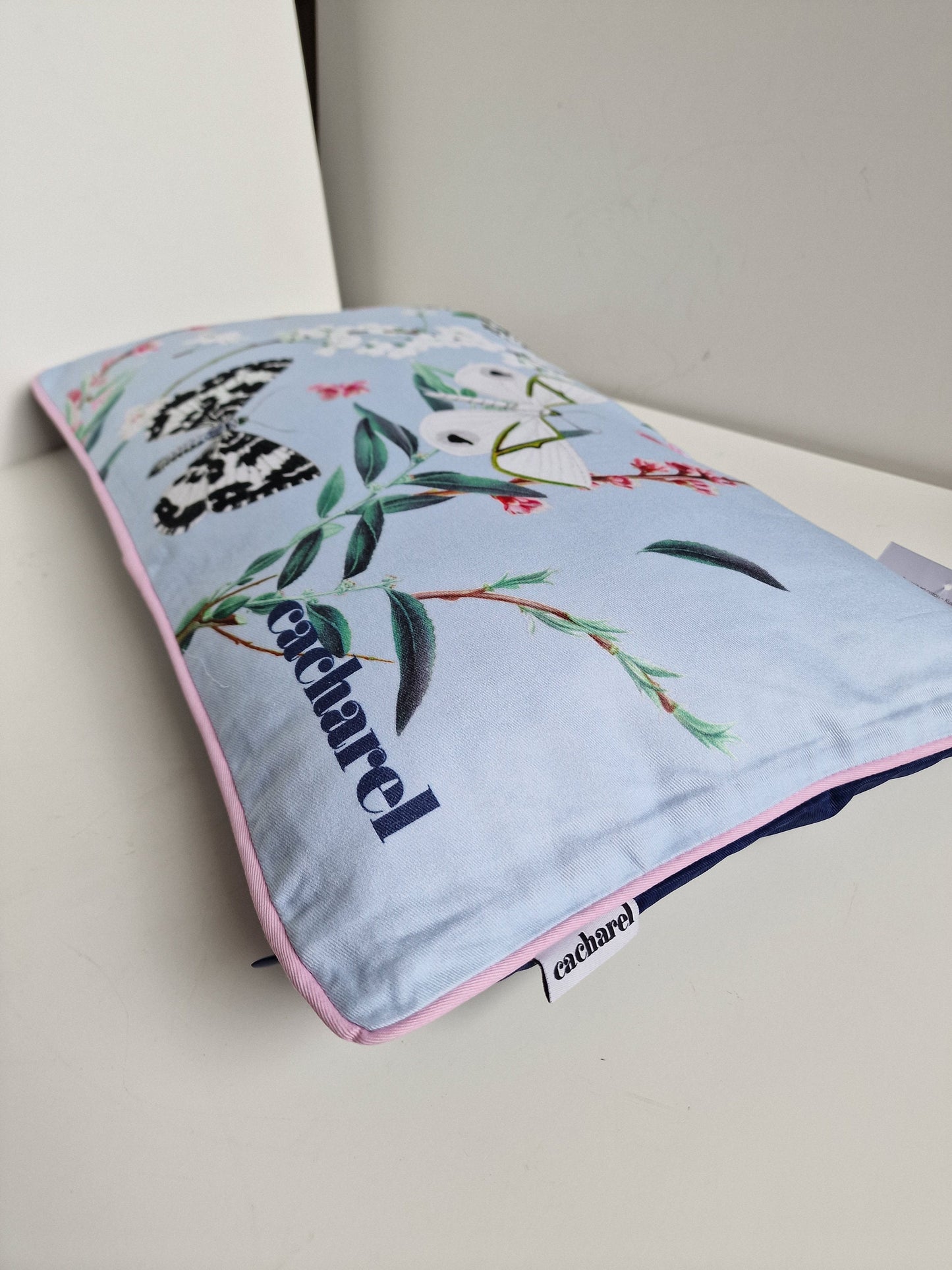 Cacharel Butterfly Pillow, Rectangular Cushion, Floral Design (45x45 cm)