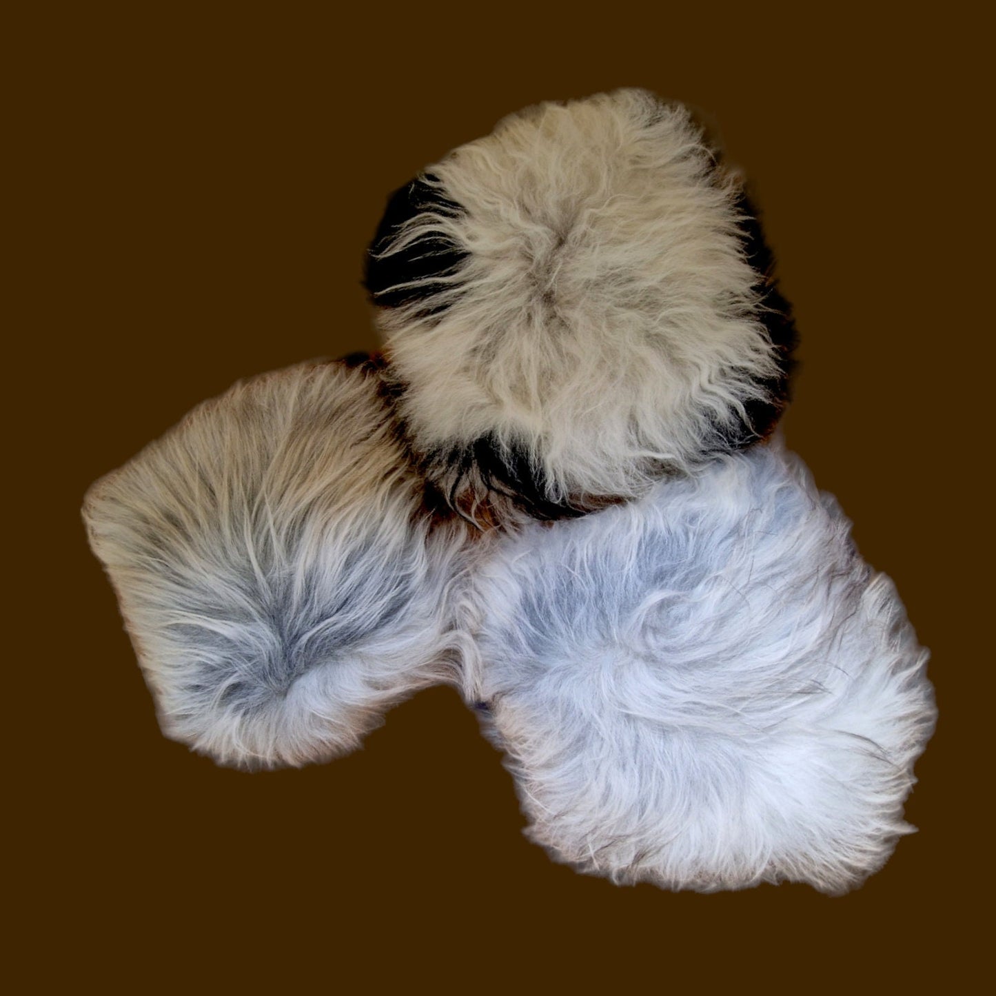 Sheepskin cushion, iceland, 3 IJslandse schapenvacht kussens boho lounge maison country natural living
