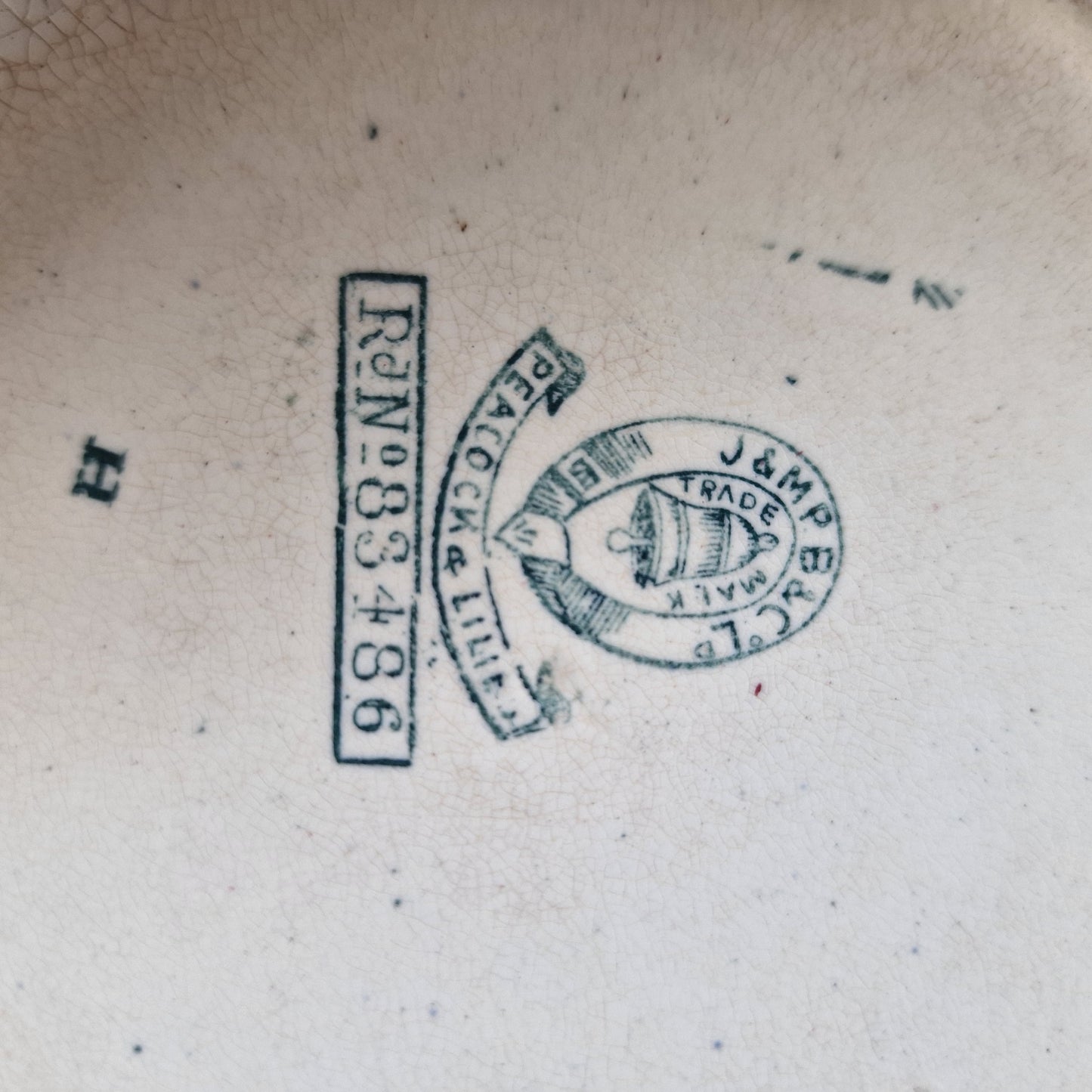 Antique Scottish Transferware Plate, Chinoiserie Peacock Dish, 1890