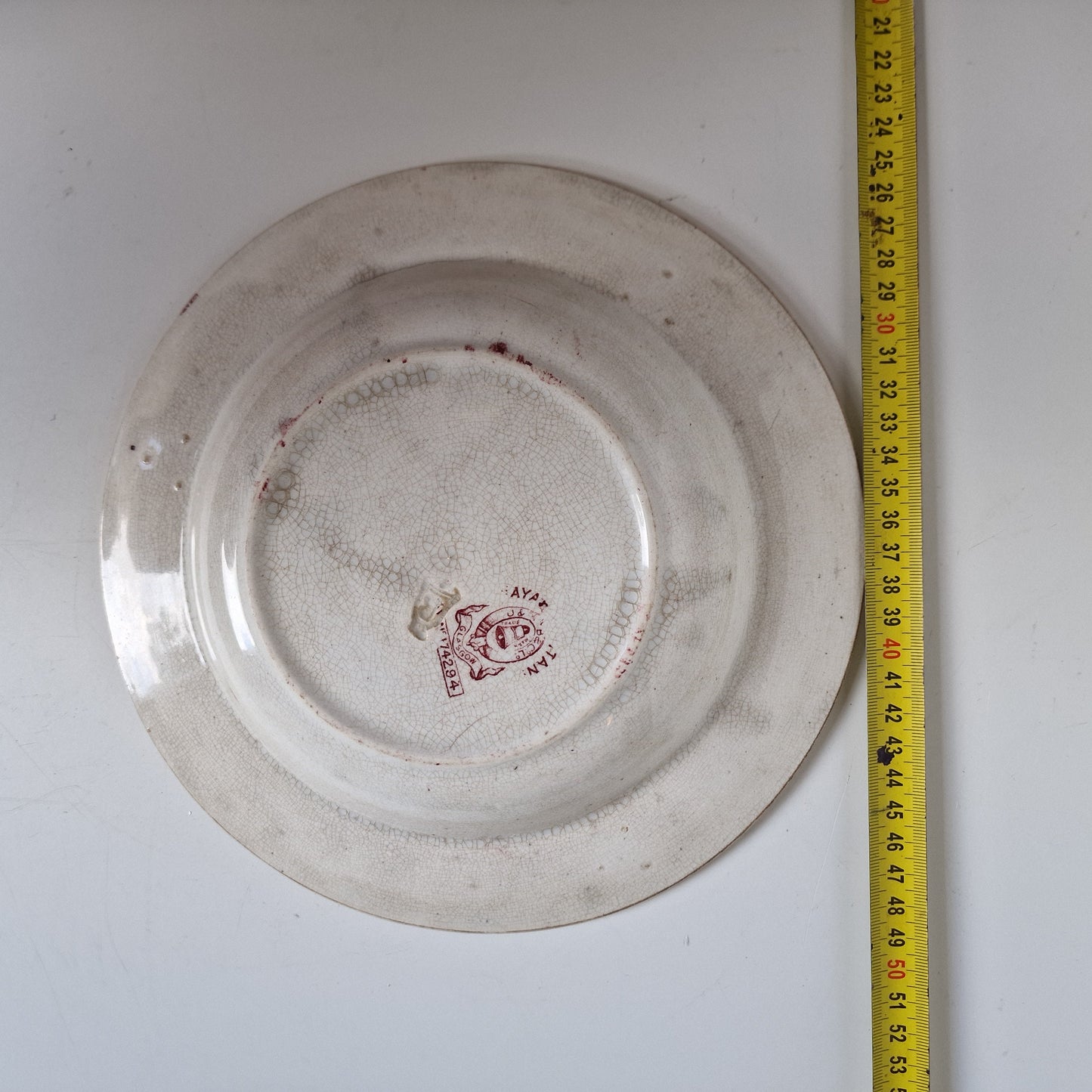 Antique Chinoiserie Plate, 1890 J&MP Bell Ayam Jantan Transferware