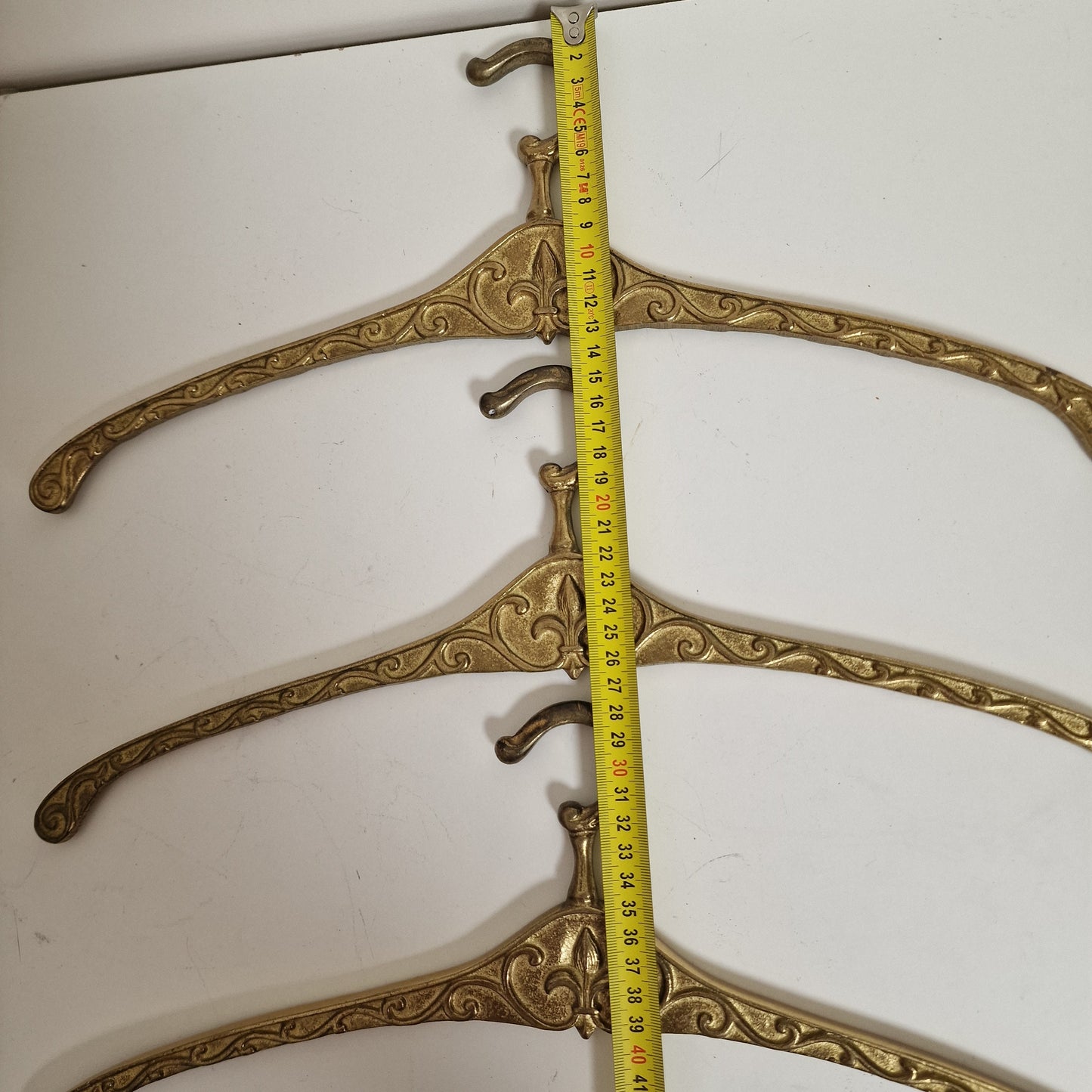 Luxury Brass Coat Hangers, Regency Fleur Design (Set of 3)