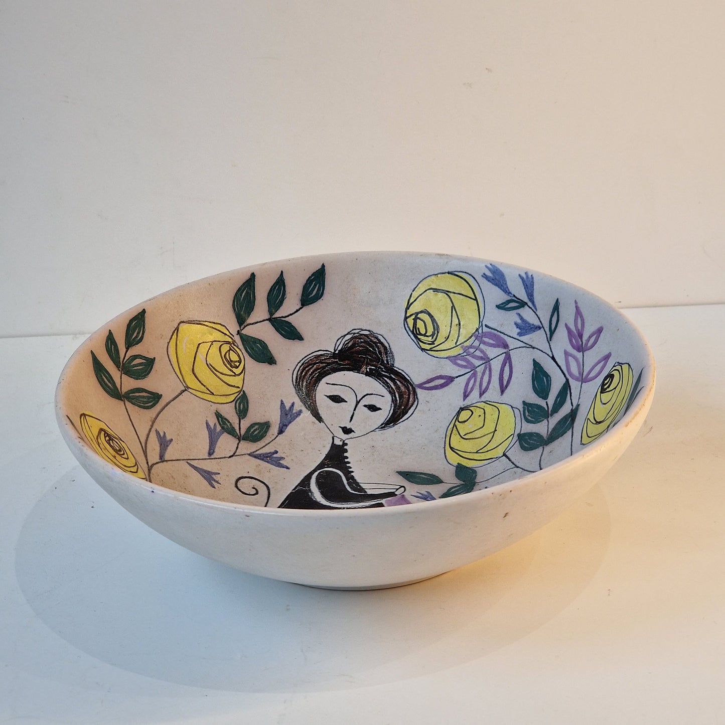Kupittaan Savi Vintage keramische kom Finse Scandi finland pottery designer midcentury