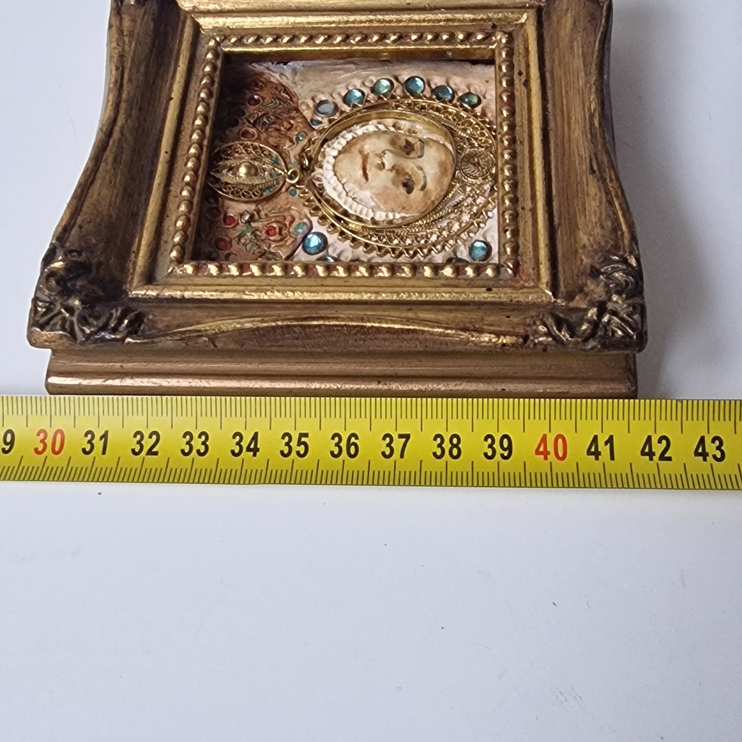 Lya Wolkowiski (1933) - miniature relief painting ornament, modern ikoon icon