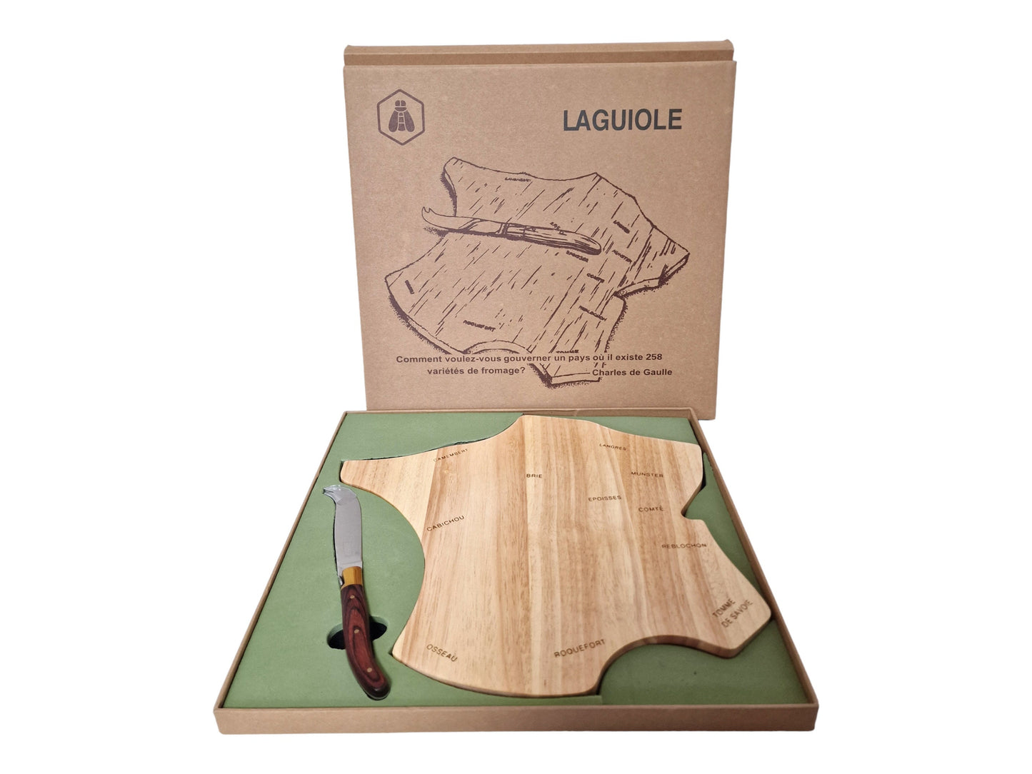 Laguiole Cheese Board with Knife, Appetizer Platter, French Borreltijd