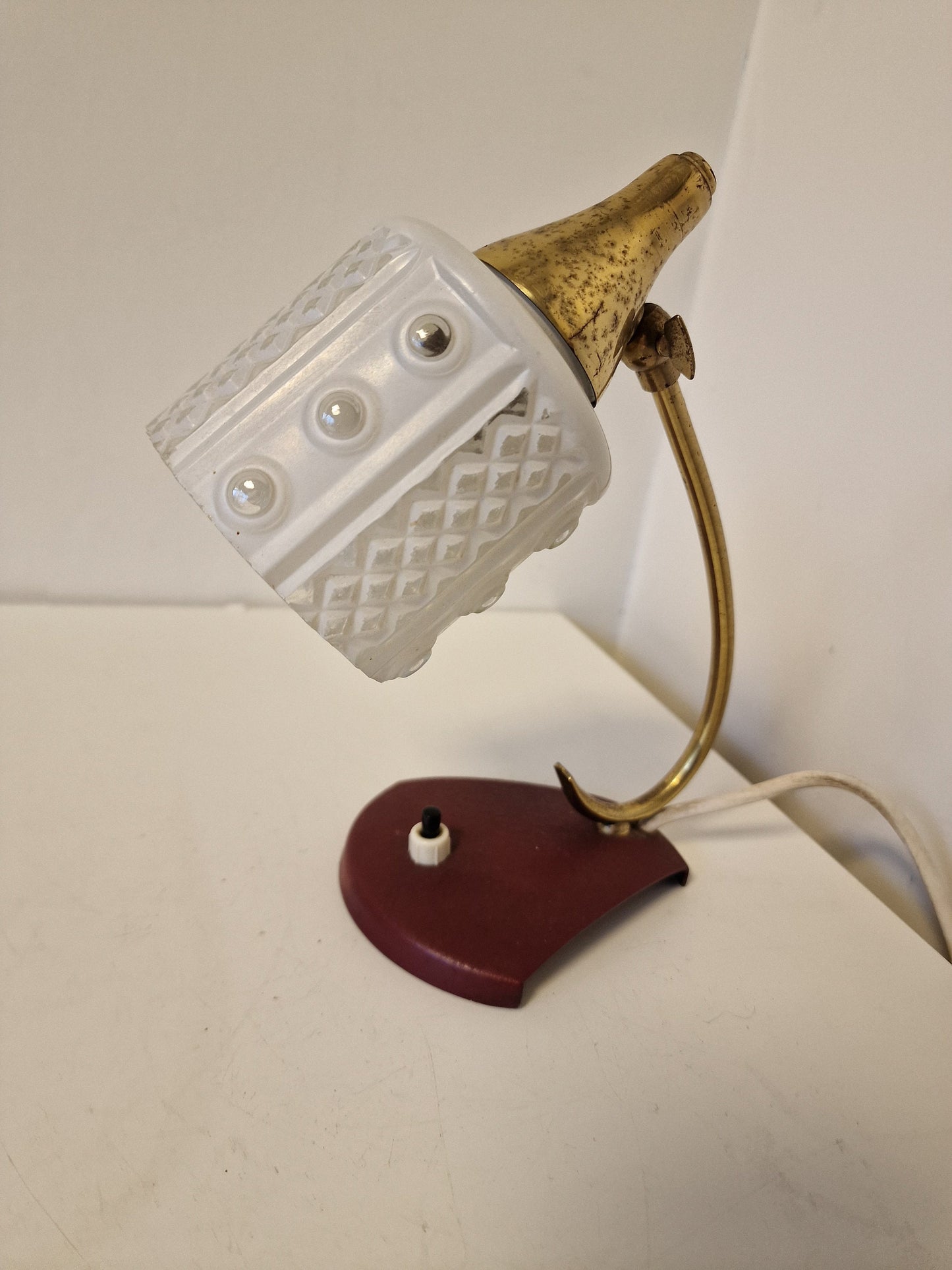 TEMDE Swiss Vintage 50s Table Lamp, Mid-Century Bedside Light