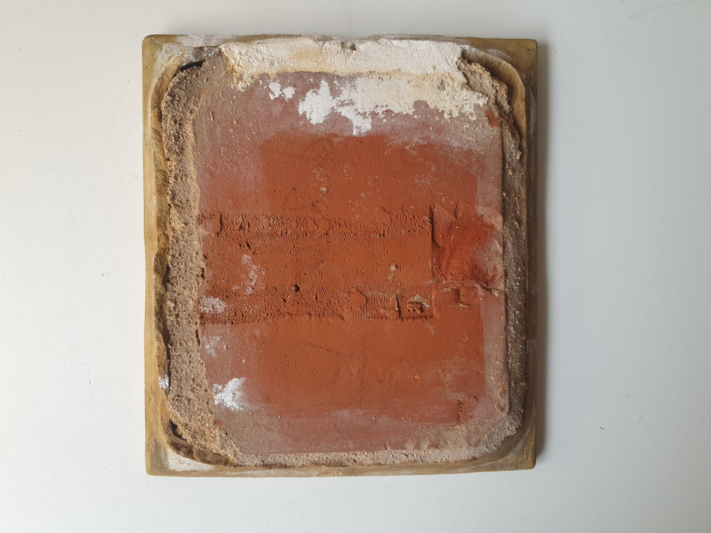 Antique Faience Tile Plaque, 18th Century German Stovetile, Underglaze Blue