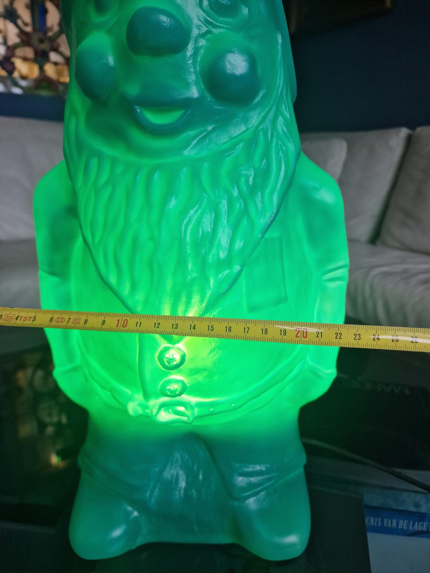 XL Vintage 70s Illuminated Gnome Lamp, Retired Display