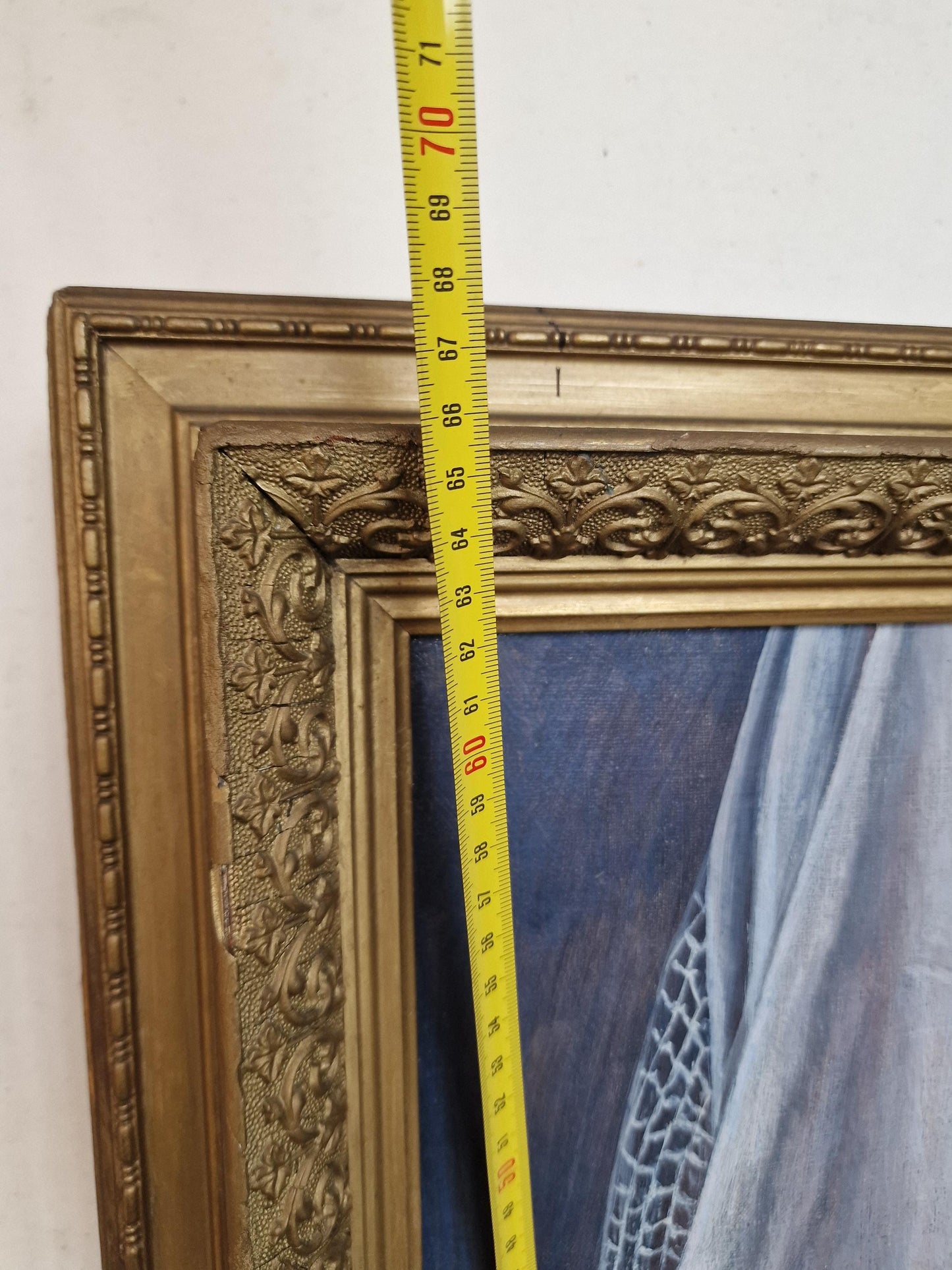 XL Framed Still Life Oil Painting on Canvas, Signed Dutch Art