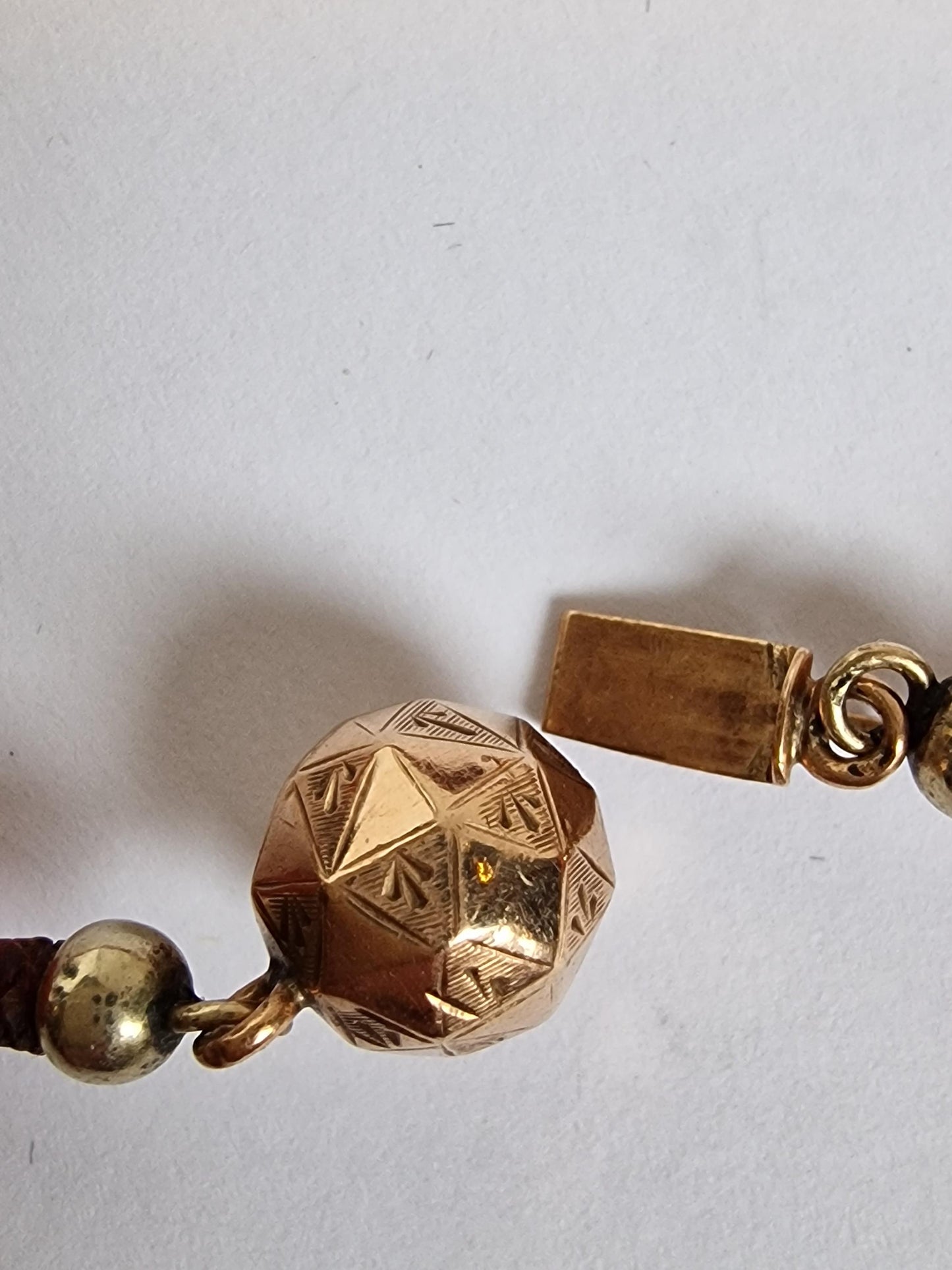 necklace 14k ketting 14k 585 goud en facet geslepen edelsteen granaat