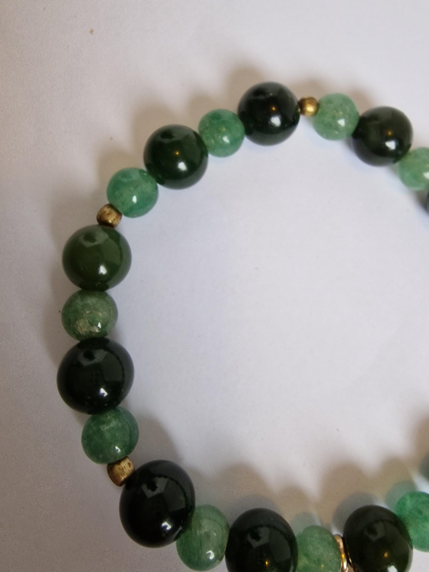 Armband 14k 585 goud cabochon edelsteen jadeite jade