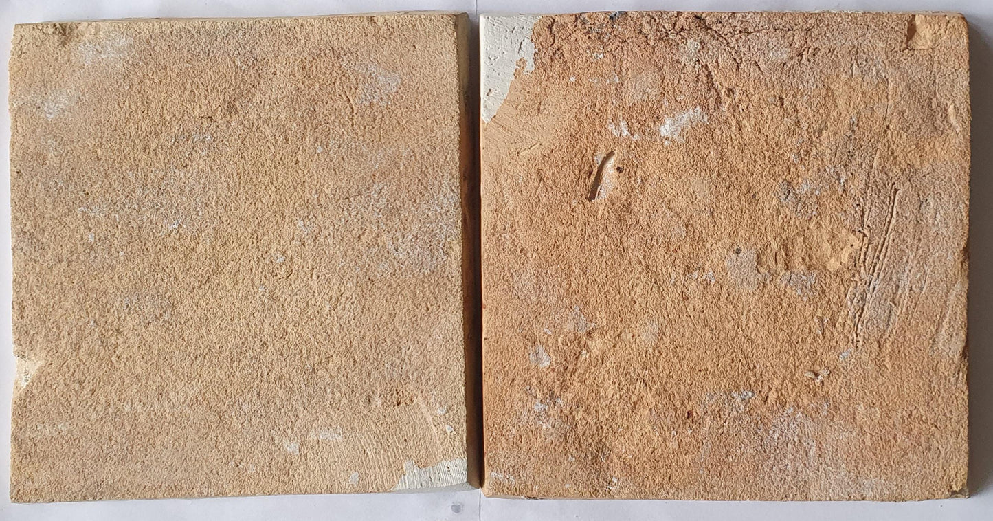 2 x Dutch polychrome flower antique tiles 17th century - delft holland tiles 1640