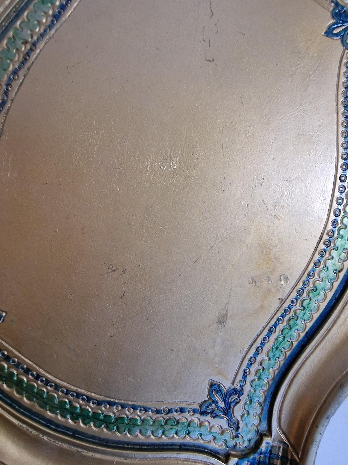 Venezian Italian Florentine Tray in Gold , 1970s Firenze, vintage