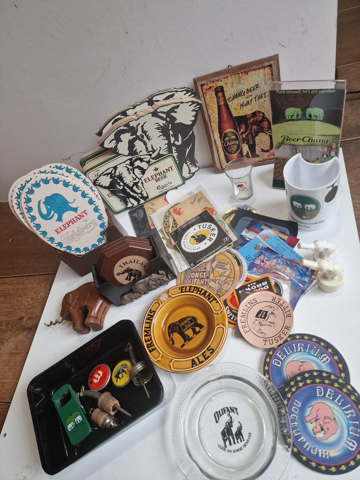 Xl collection beer verzameling thai ashtrays eu vintage retro elephant carlsberg haviland fremlins