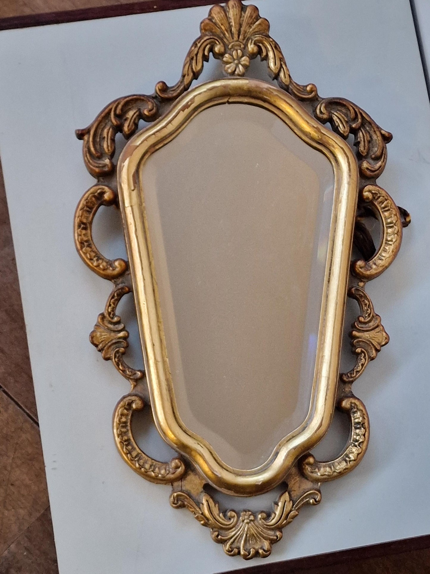 Art Nouveau Gold Gilt Antique Mirror, ca 1900-1920