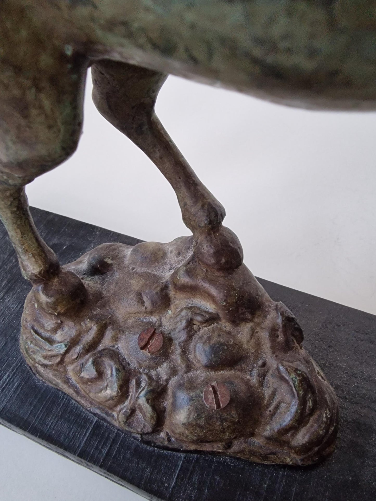 Bronze horse figure ca 7.1 x 2.8 inch, bronzed bronze figurine statue
