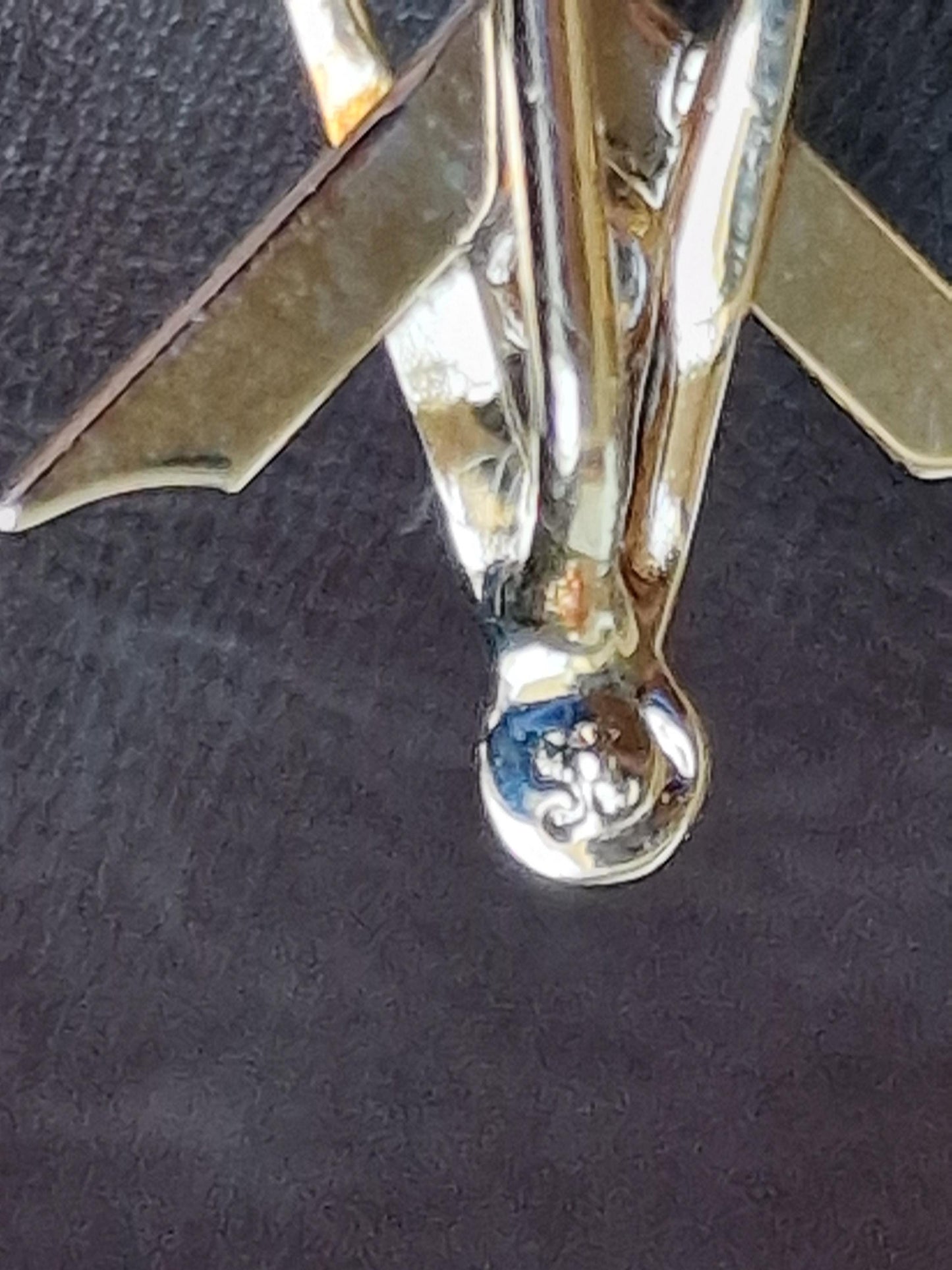 Masonic 14k 585 diamonds freemasonry vrijmetselaar dasspeld brooch pin marked, tested, rose gold , mint