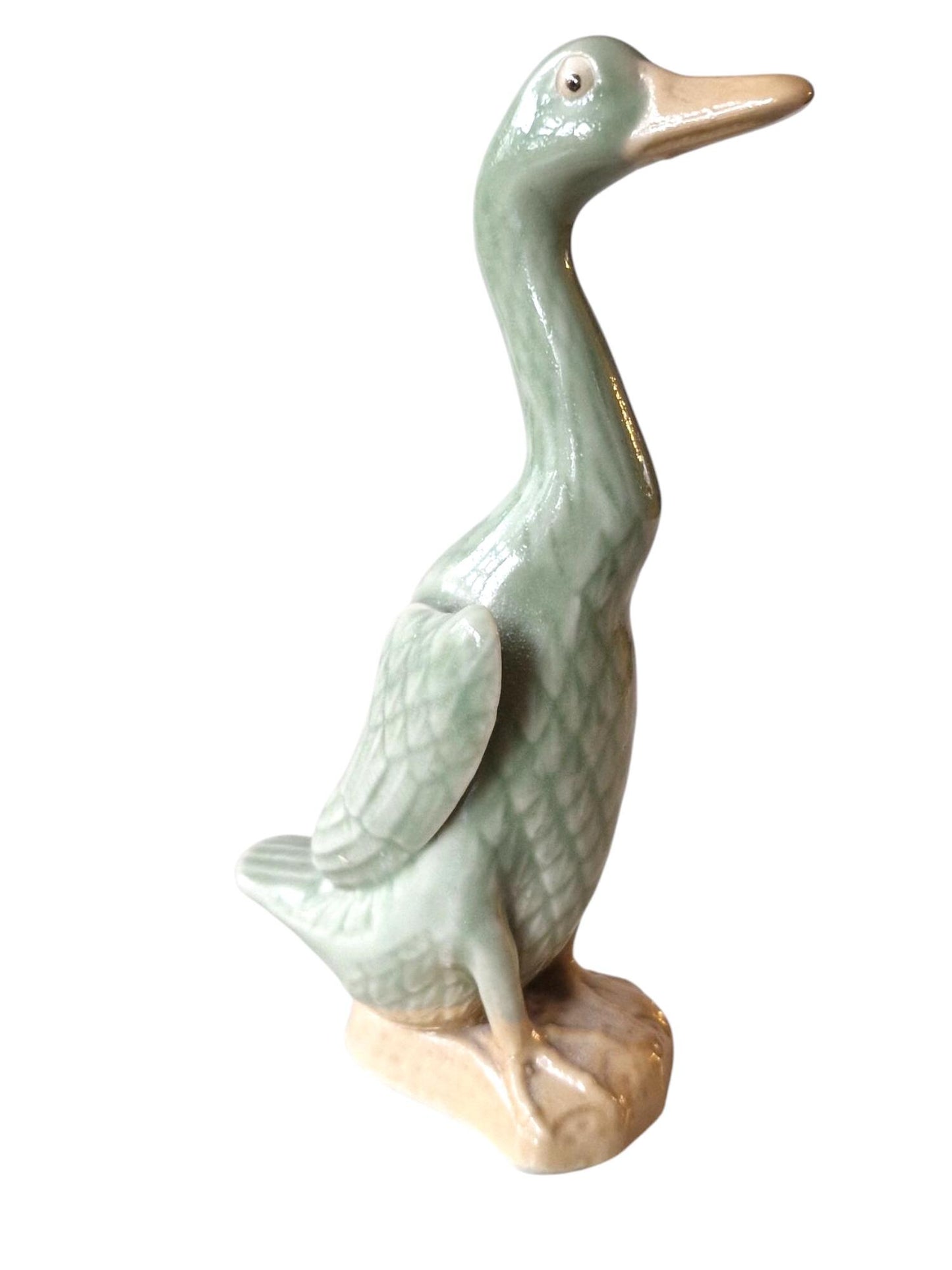 celadon duck Large chinese marked vintage collectable figurine
