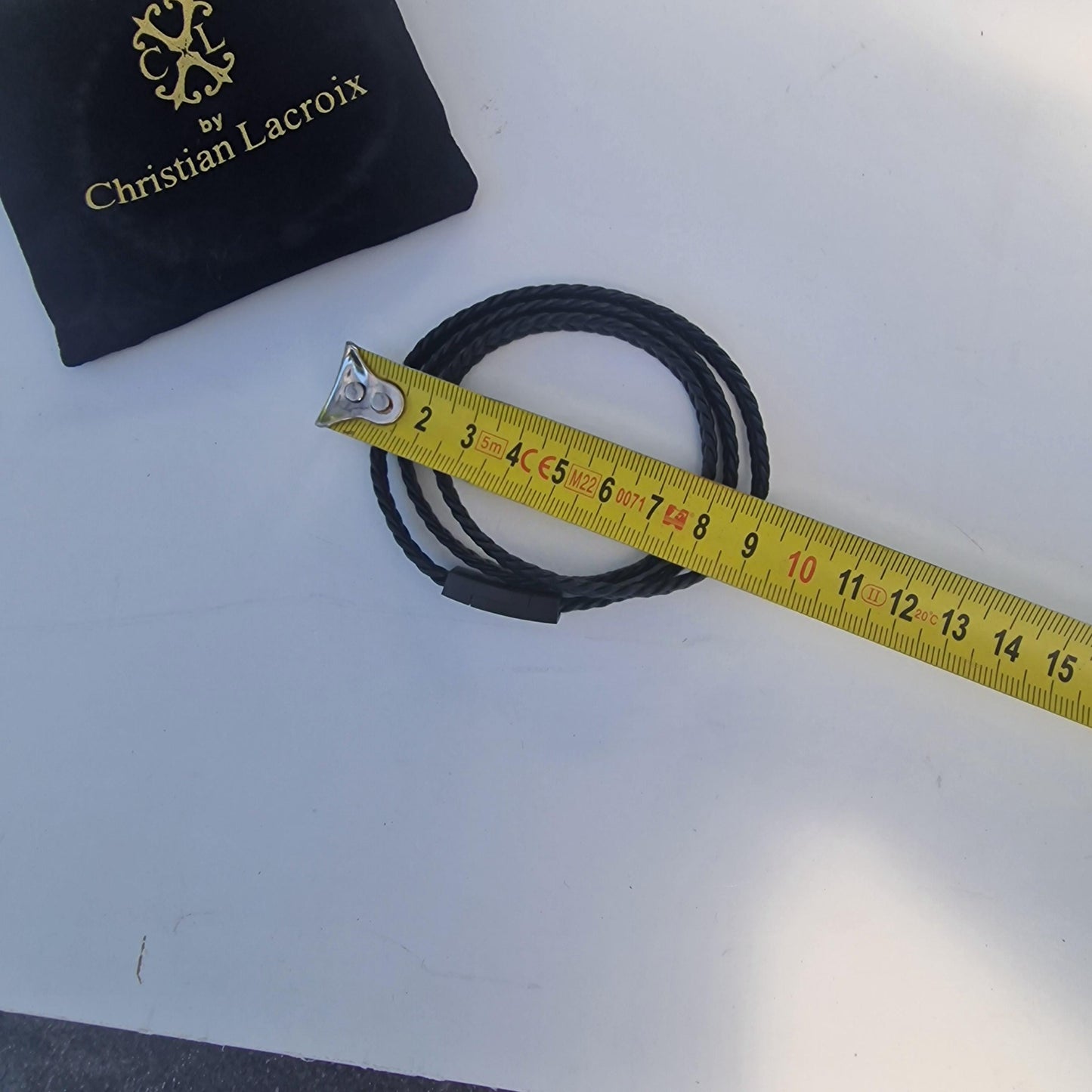 Christian Lacroix Men's Leather & Steel Infinity Bracelet
