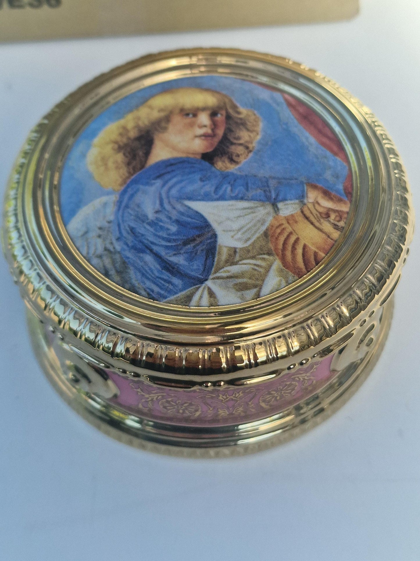 Franklin Mint Angels Vatican Music Box, Handel Aria, angel porcelain, Origin: Official Museums Collection