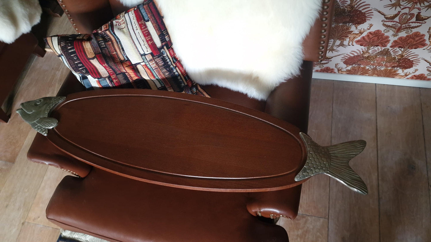 XXL Scottish Ironwood Fish Serving Platter, Banquet Shelf, 1 Meter