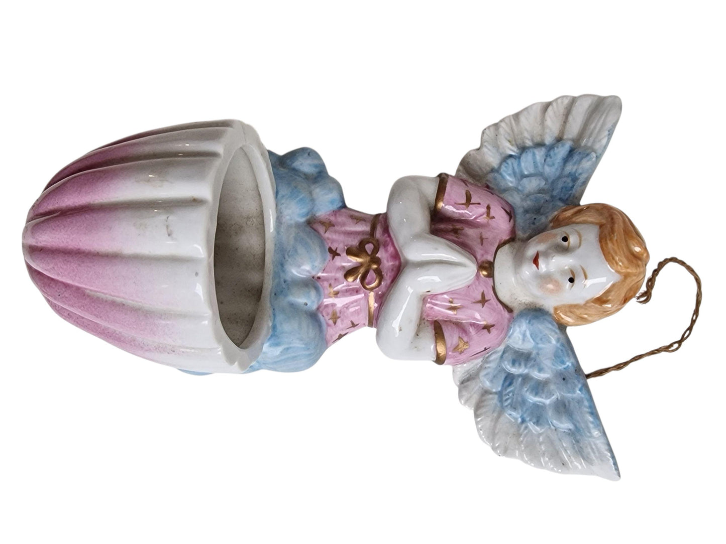 Antique German Porcelain Angel Holy Water Font – Jugendstil Decor
