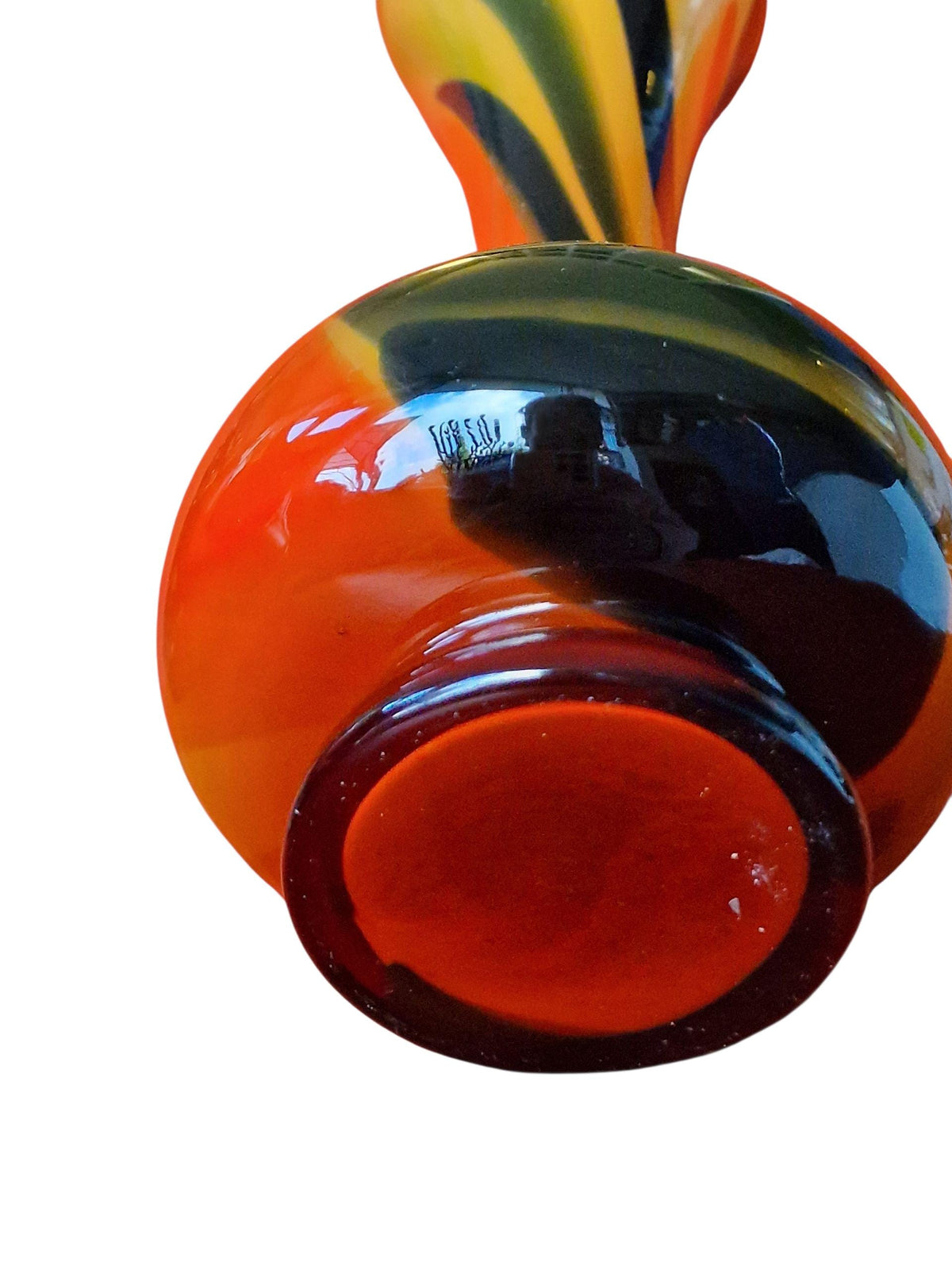 Vintage Josefinenhütte Art Glass Vase: 1960s Erich Kästner Design