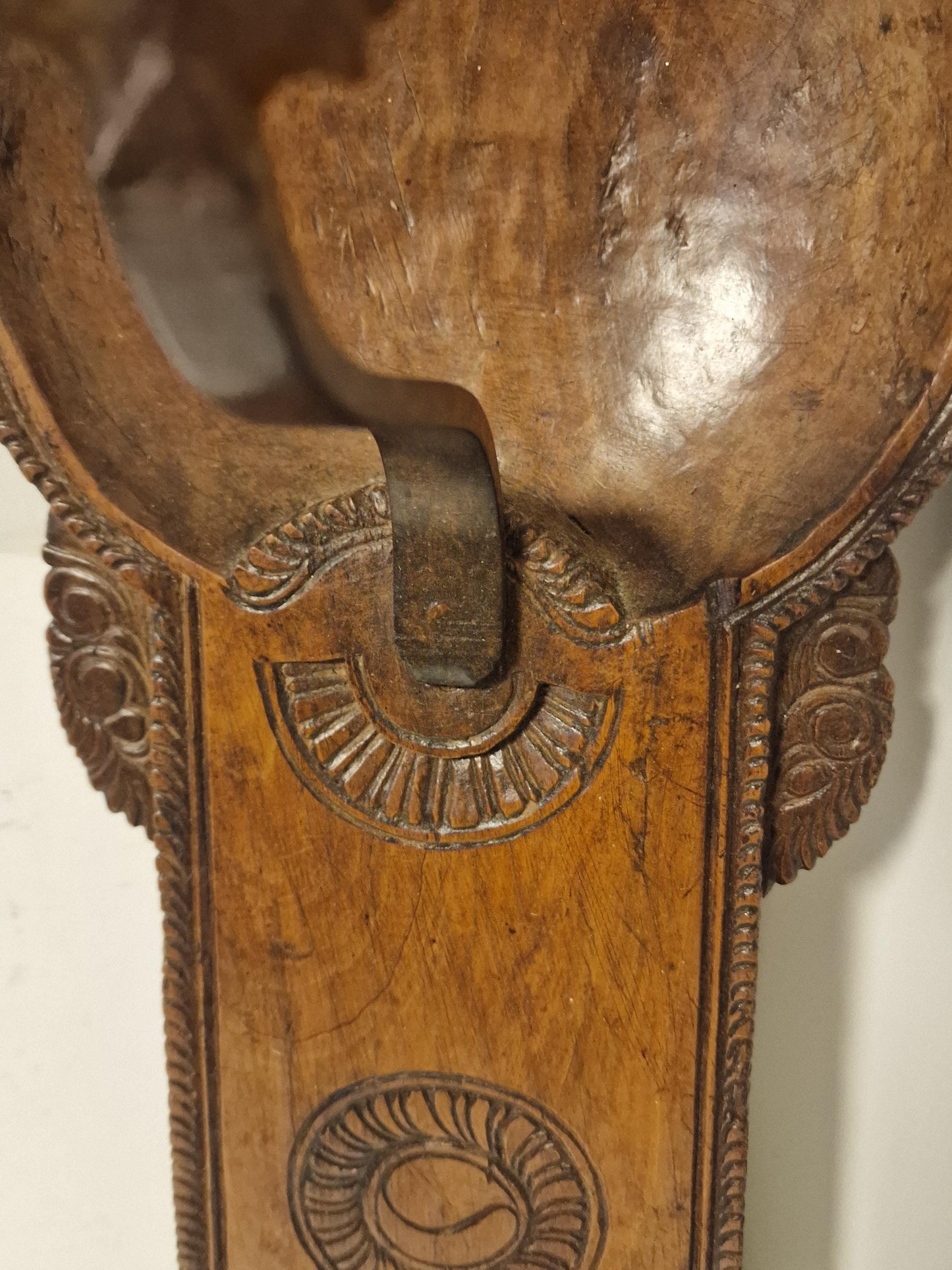 Antique Indonesian Coconut Scraper, Hand-Carved Tribal Kitchen Tool
