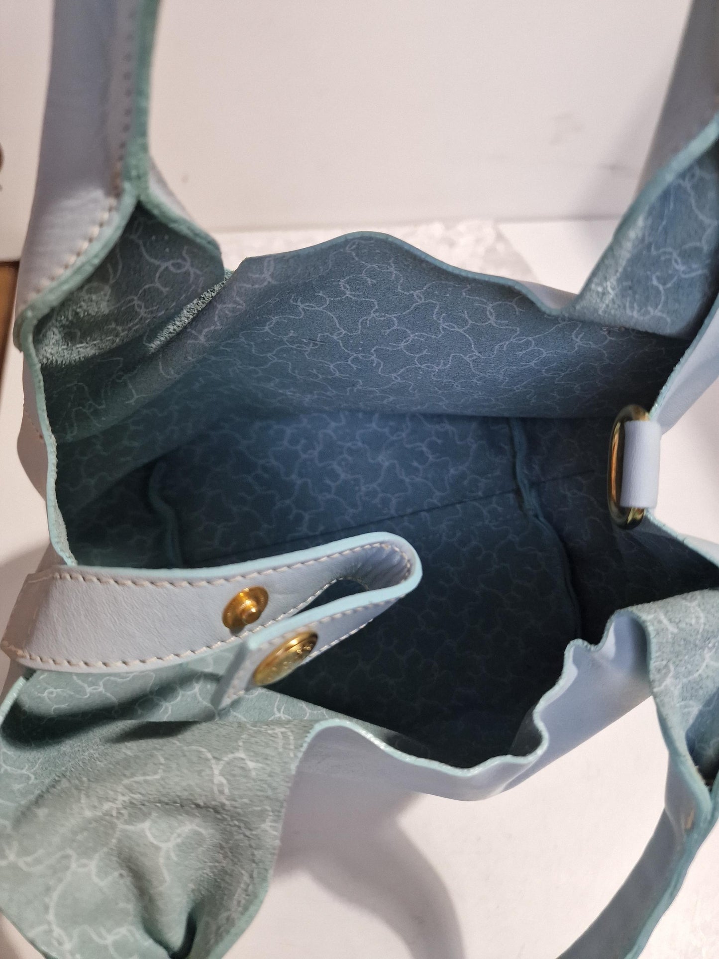 tous bear baby blue handbag