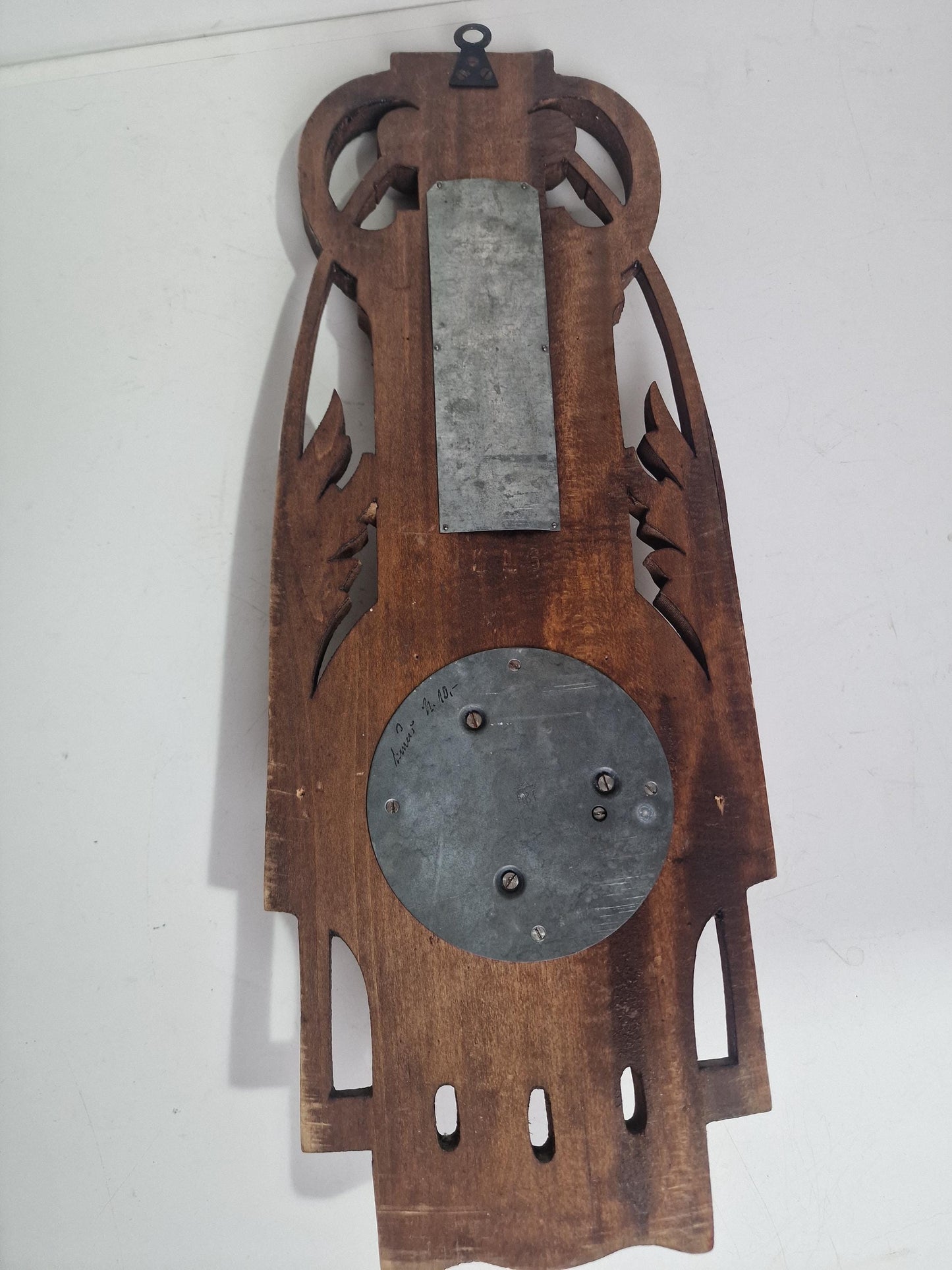 Antique Art Nouveau Barometer, Troplowitz, Munchen, Germany Bavaria, Carved holosterie weatherstation
