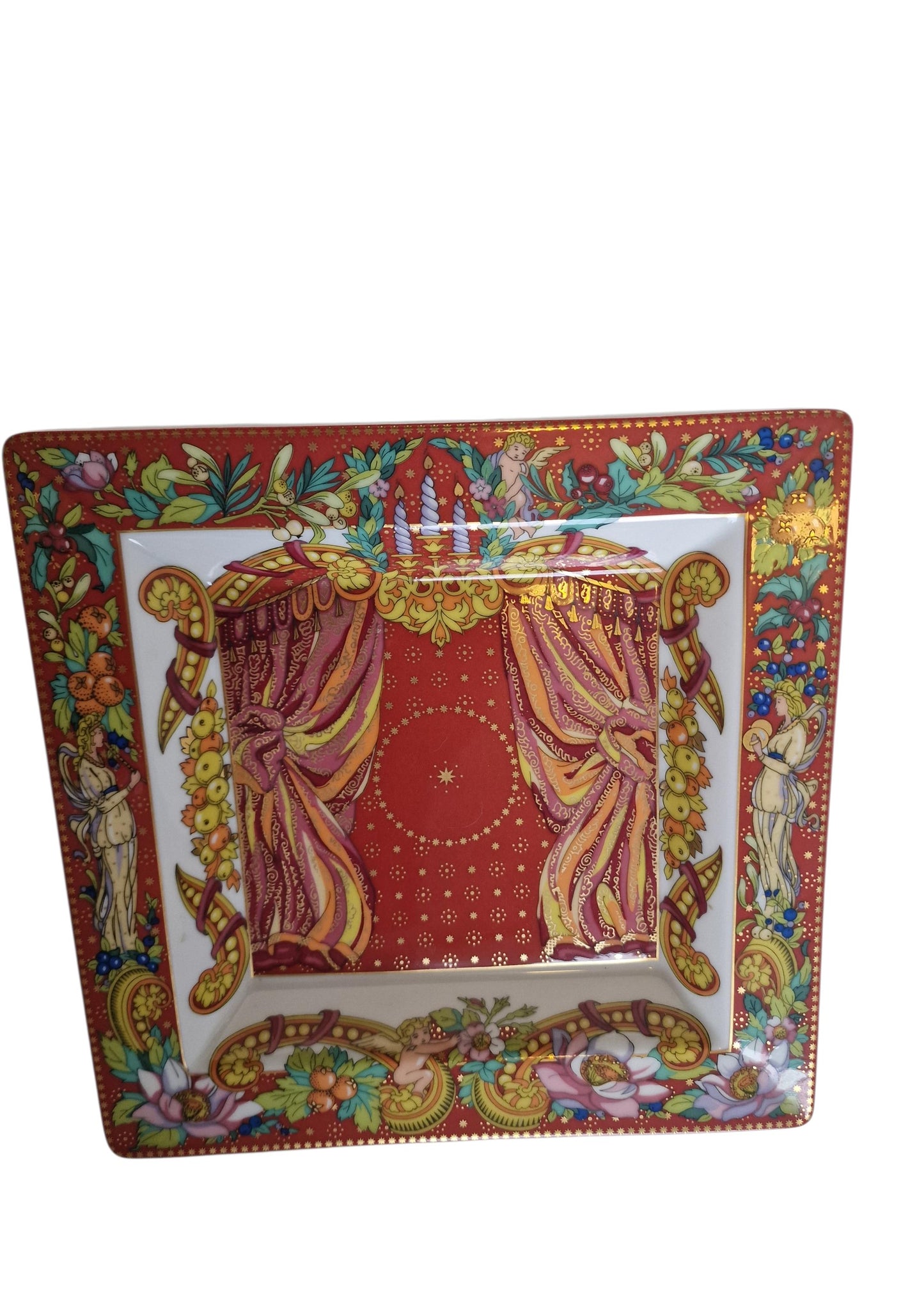 Versace for Rosenthal "Le Rose de Noël" Porcelain Tray