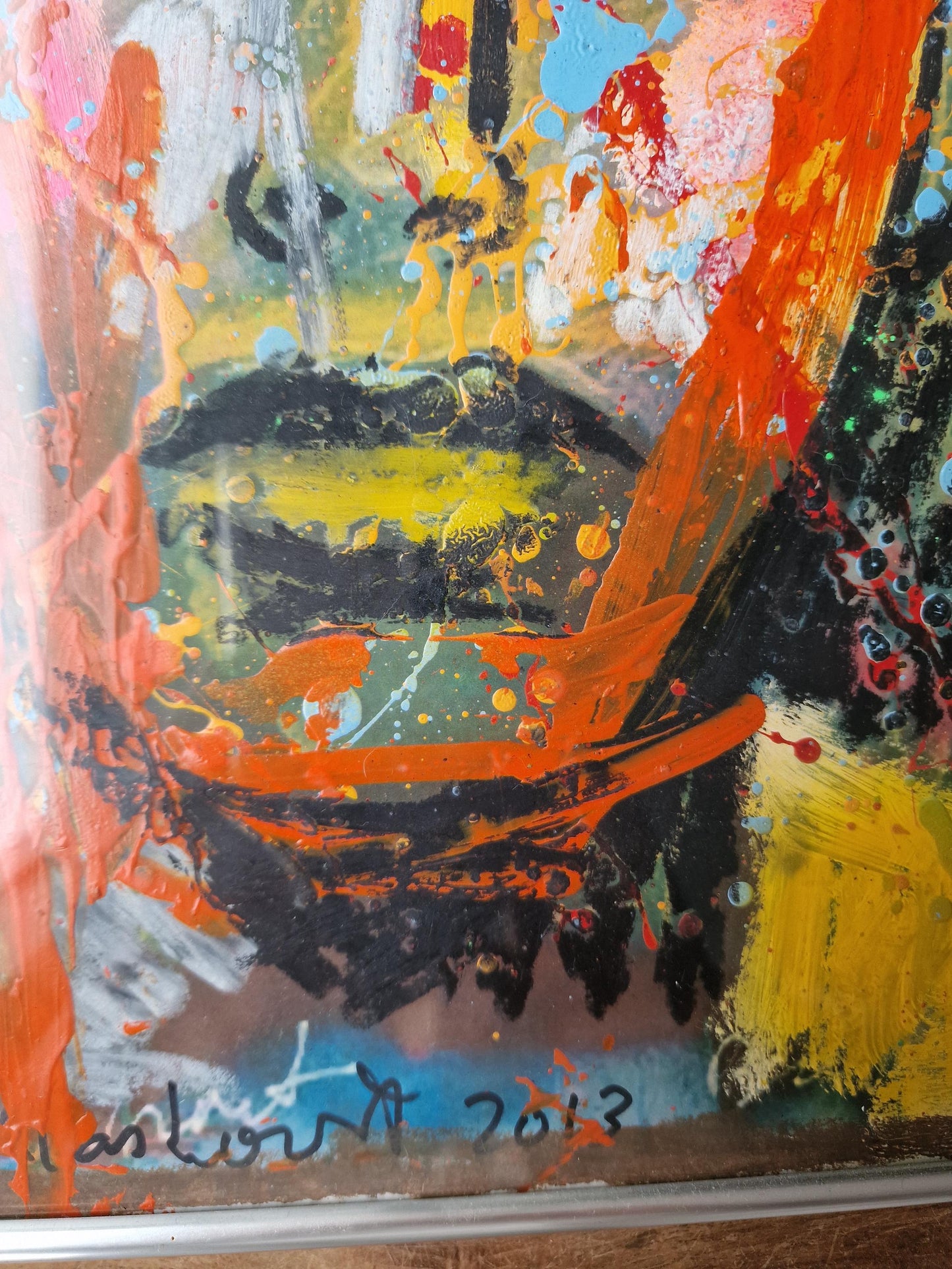 Peter Klashorst (1957-2024), the Netherlands, woman, mixed media acryl handpainted dutch artist