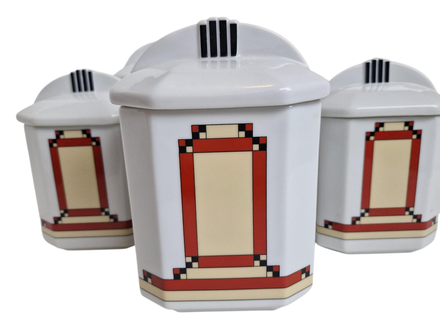 A set of 5 Art Deco keuken storage jar kitchen jars coffee kitchen