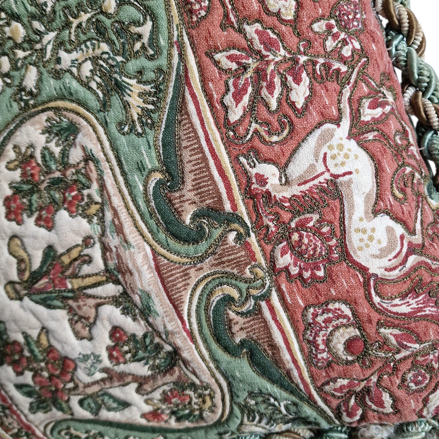 An opulent victorian cushion, Sierkussen, filled feather, vintage cushion pillow gobelin cottage huntinglodge fauteuil