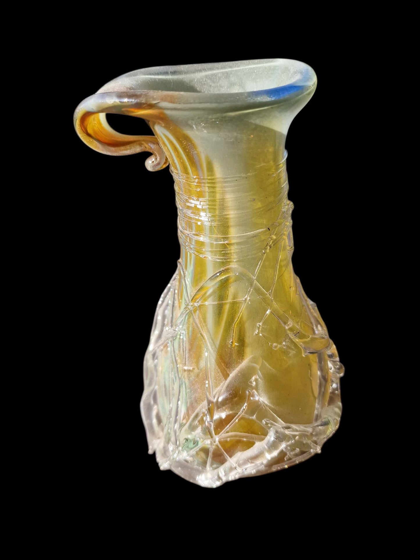 Murano glass art , venezian mouth blown vase