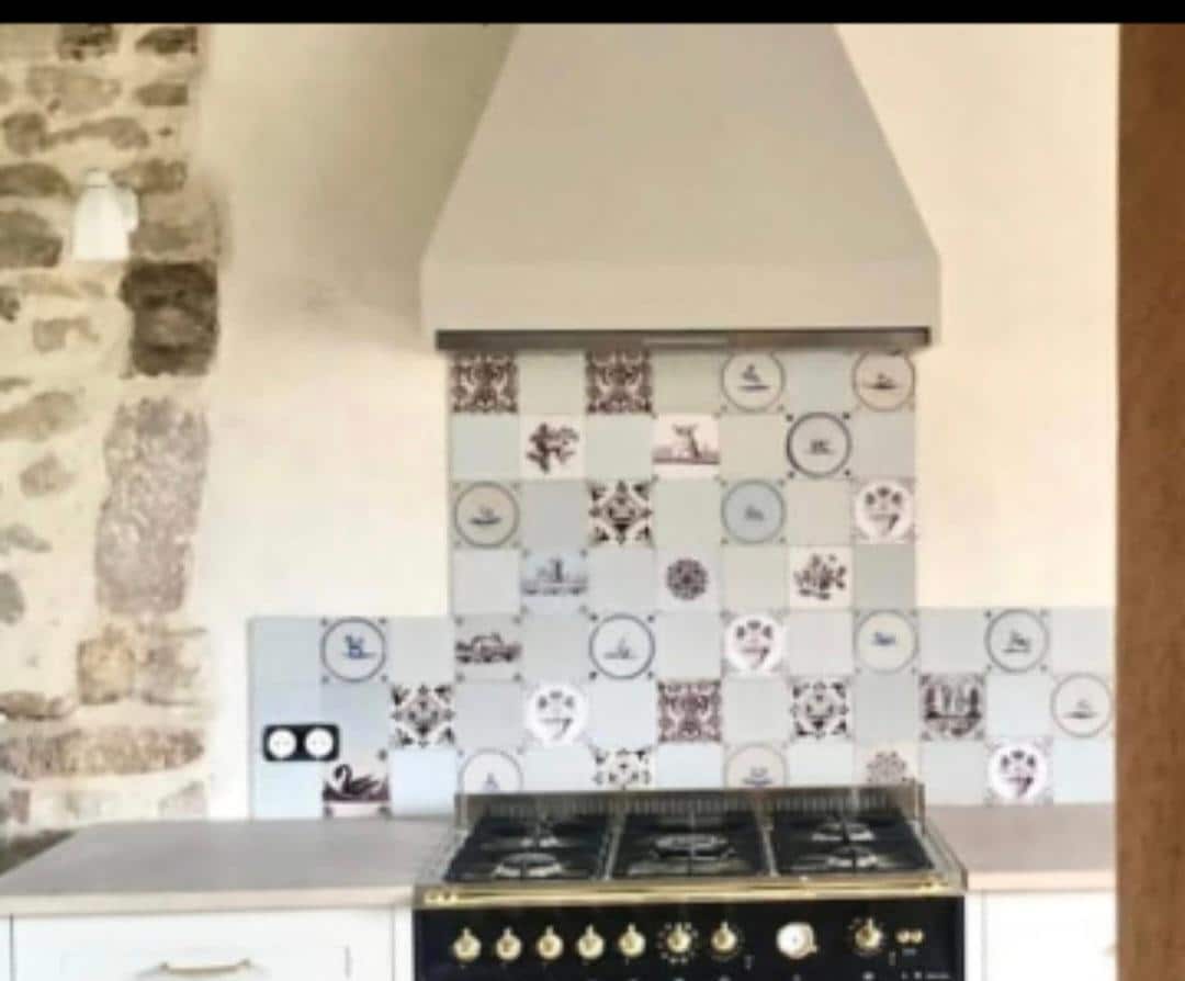 Reserved carolina 16 x Antique Delft Mix Tiles, 18th-19th Century Dutch Wall Decor. Landscapetile