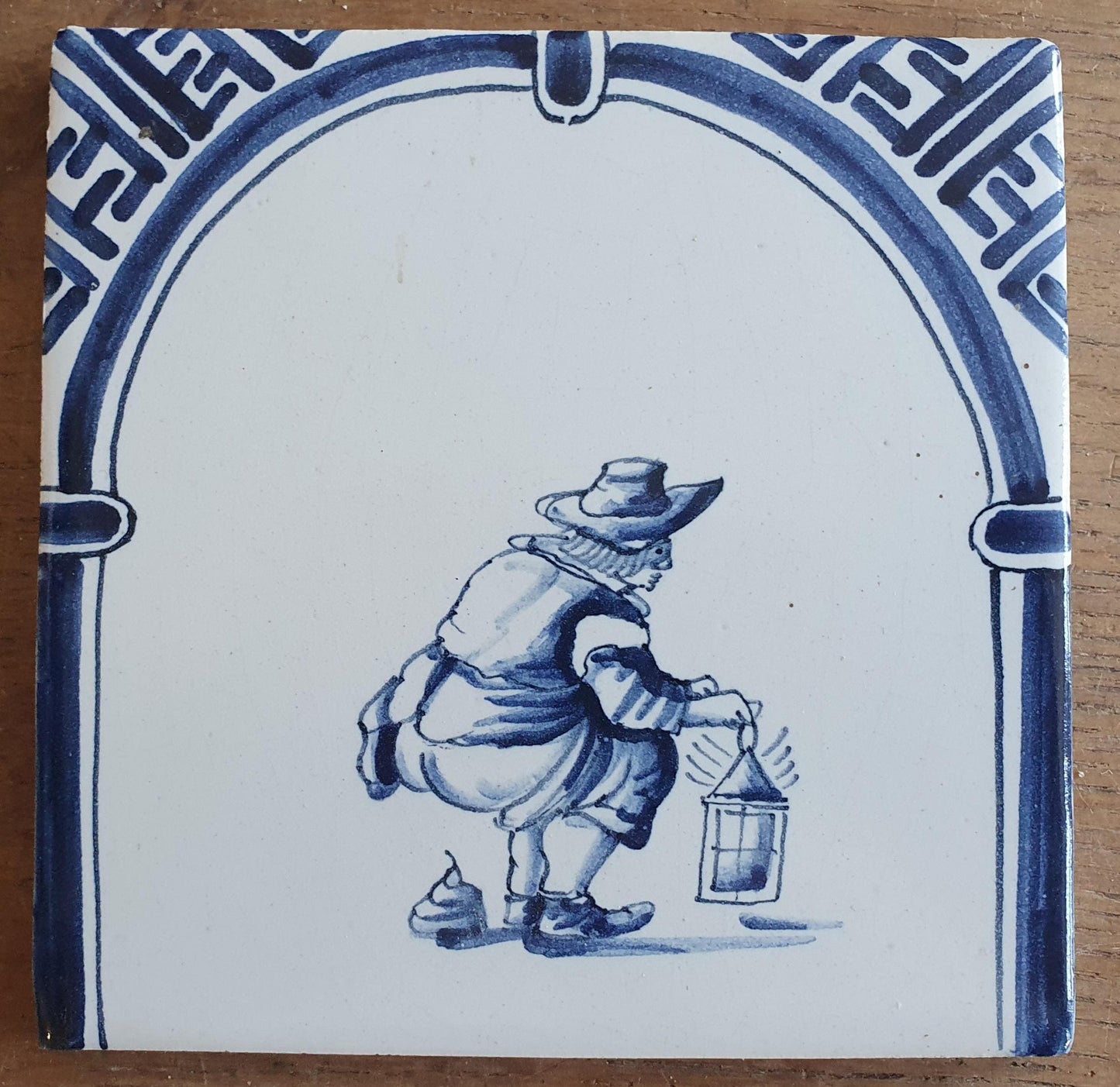 Dutch Delft Blue Tile, kakker, 20th century, antique collectable and backsplash fireplace kitchen tiles
