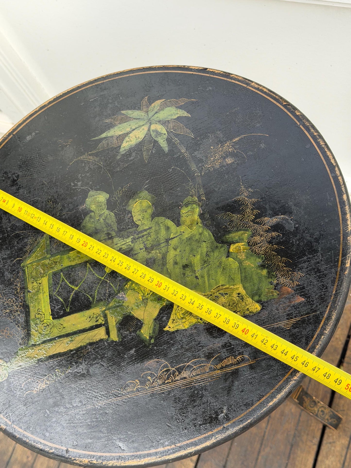 napoleon III tilt top chinoiserie table, 1850-1870, France. French antique sidetable, a beauty