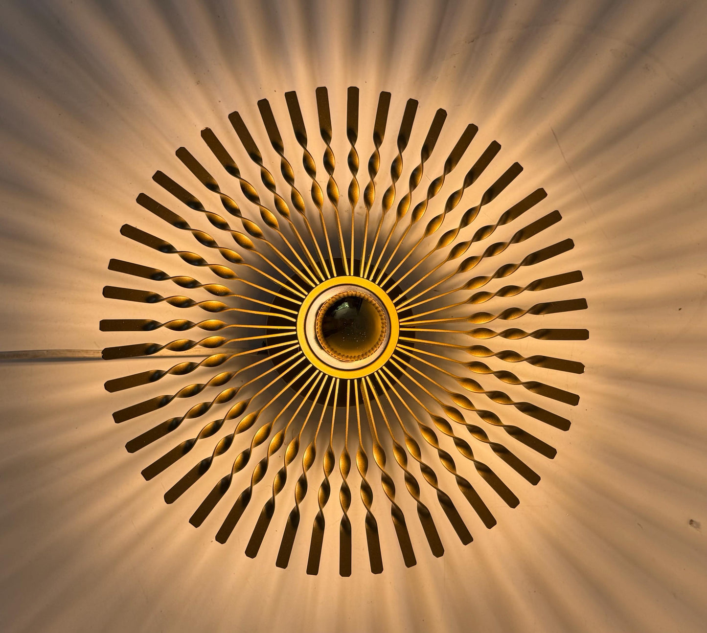 Sunburst sun ray beam ceiling lamp gold also usable on wallausema lights