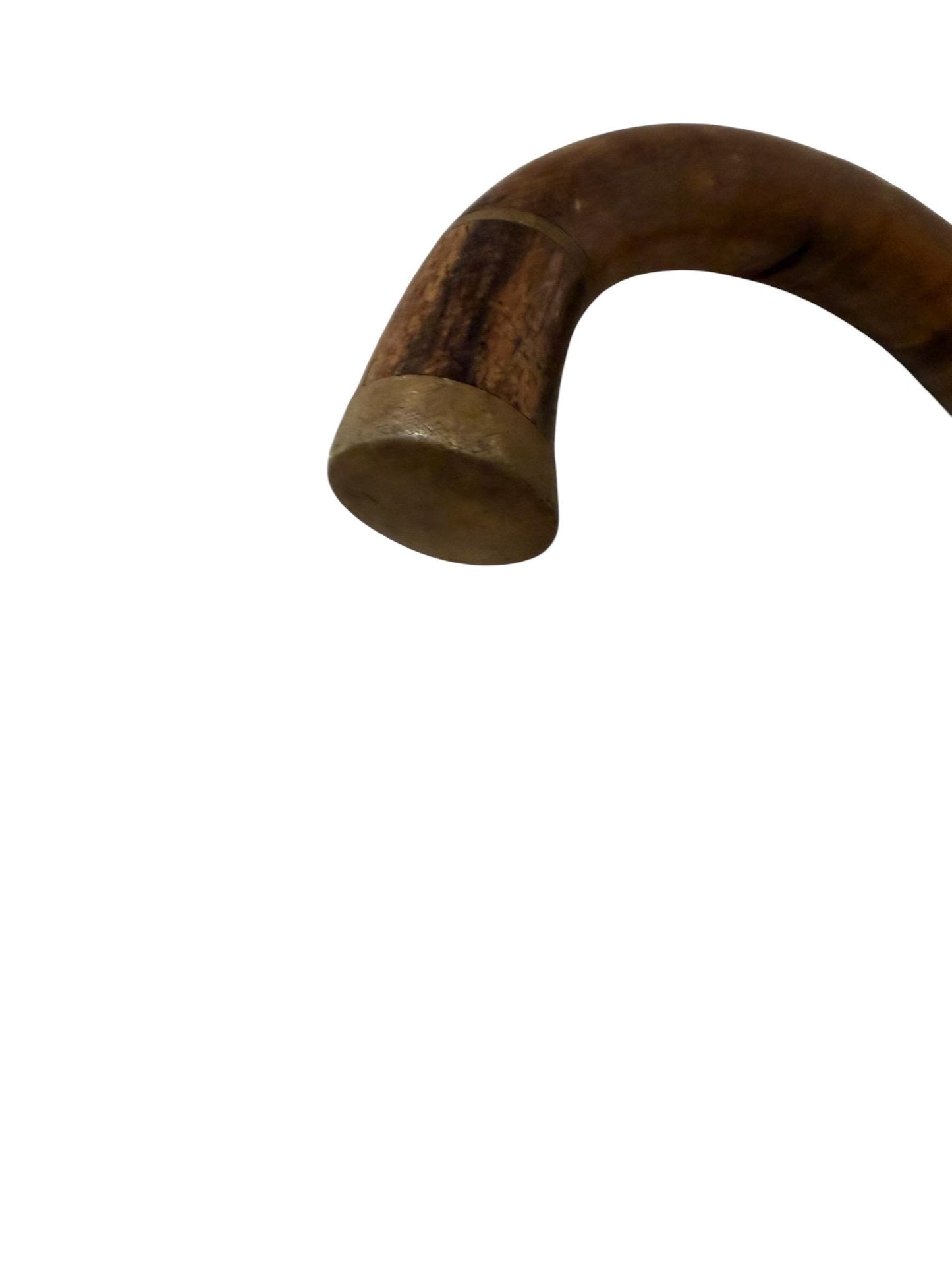 antique walking cane stick with cow bone , european collection, gentlemen's flannel stick.