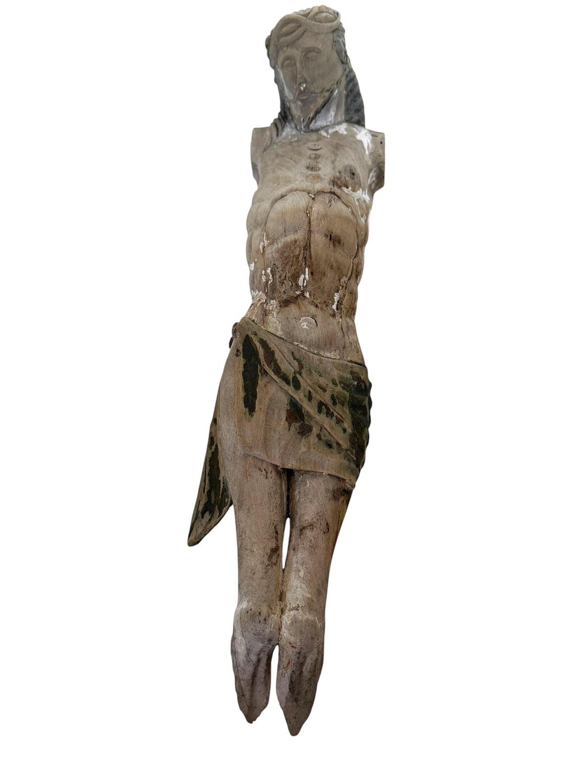 18th Century Bohemian Corpus Christi, Hand-Carved Limewood with Original Polychromy, ca 1750-1775 Religious Sculpture