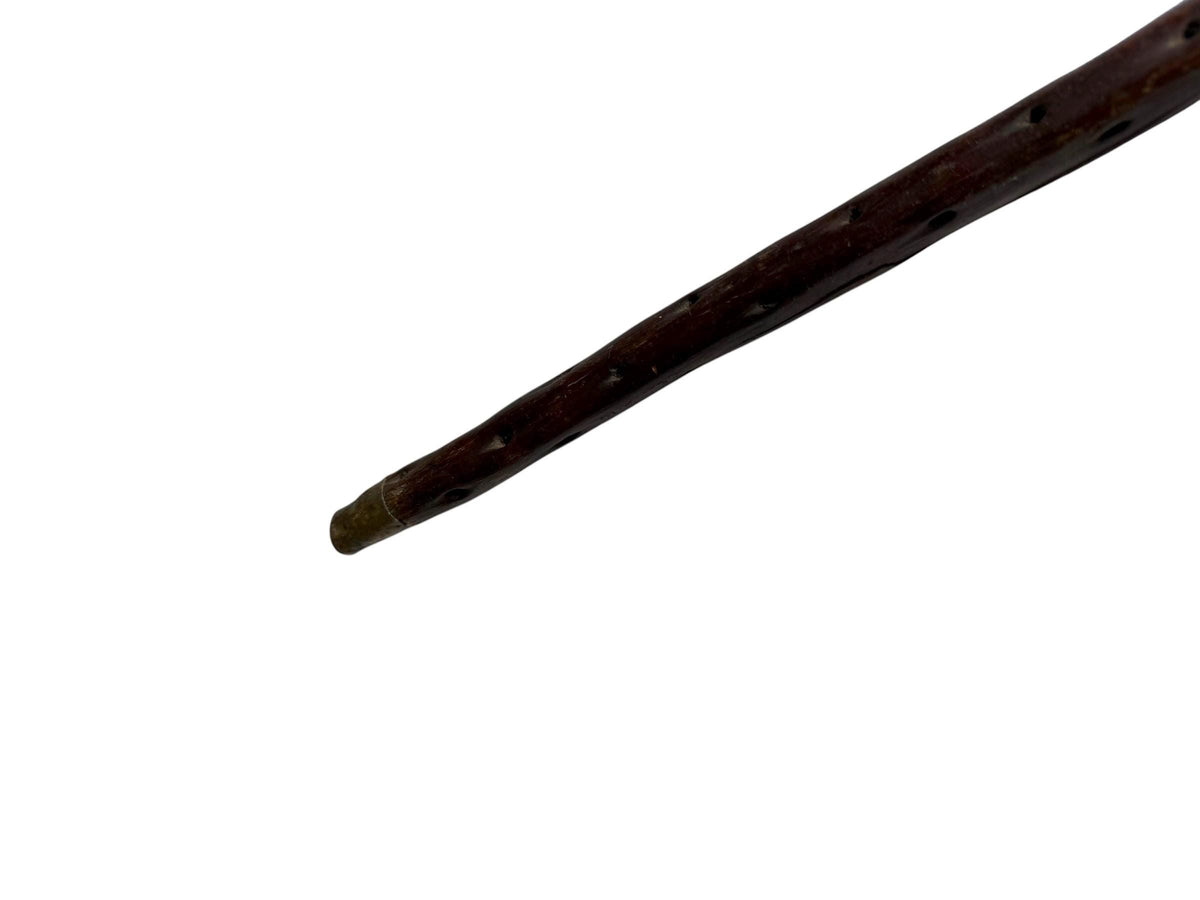 antique walking cane stick with silver, european collection, gentlemen's flannel stick
