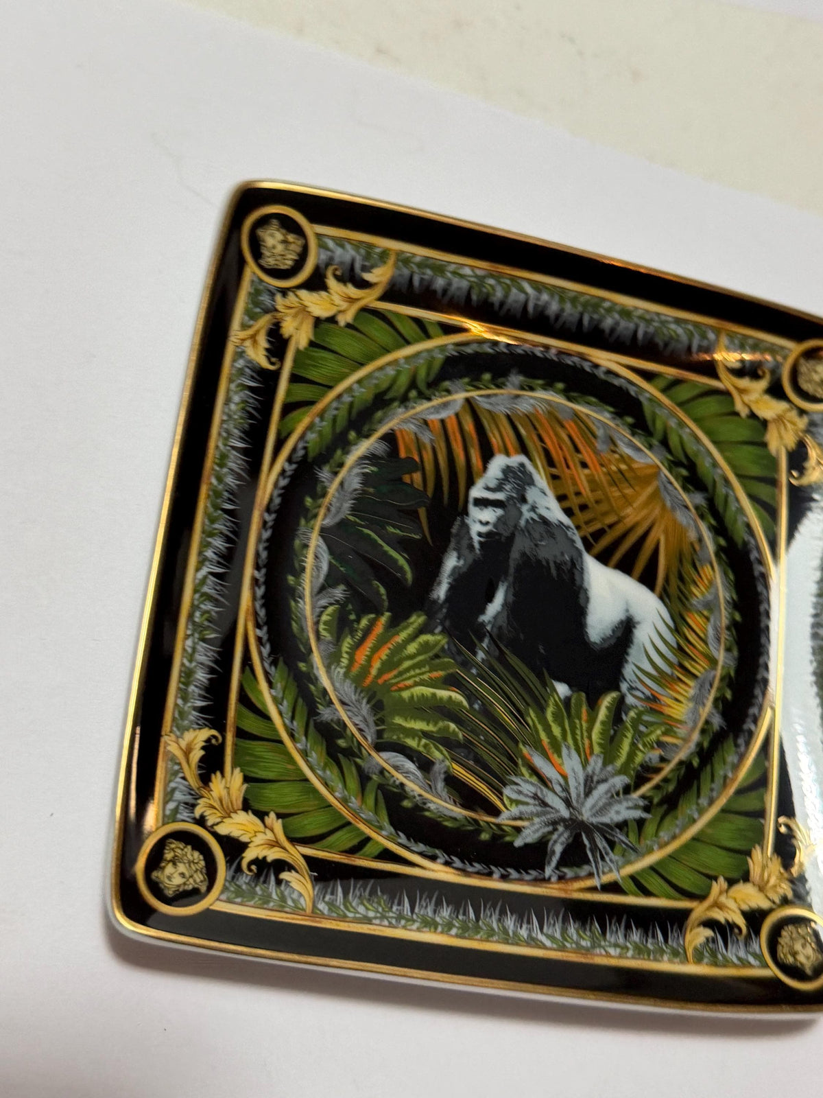 Versace x Rosenthal, Original Rosenthal for Versace porcelain tray from the exclusive edition “le regne animal” collection tableware