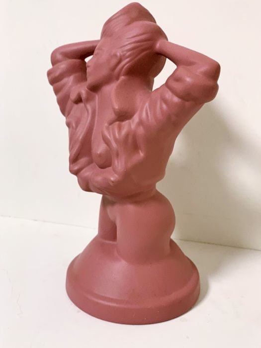 80's Lady sculpture pink typical eighties lady figure tretchikoff style,  roze