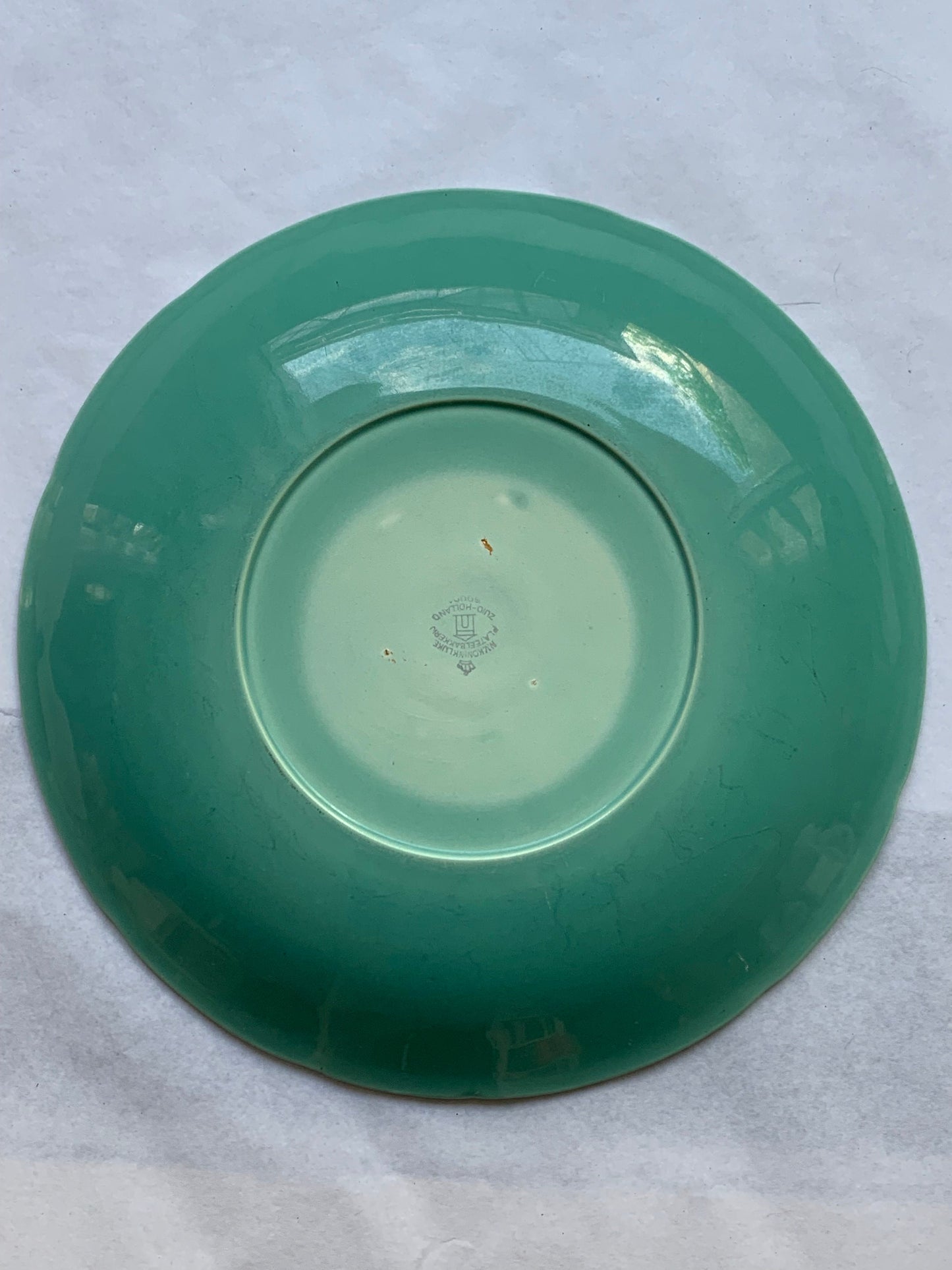 Art Deco Plateel Cacao Set, Koninklijke Zuid-Holland, Gouda