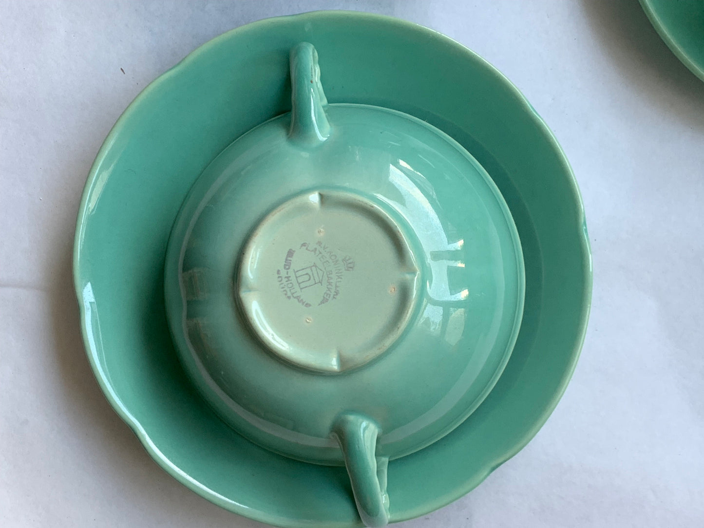 Art Deco Plateel Cacao Set, Koninklijke Zuid-Holland, Gouda