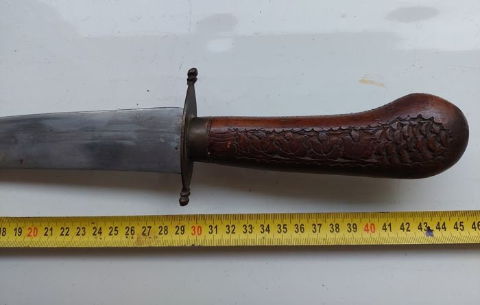 Handcarved Kukri Knife, Indian Hunting Knife with Sheath