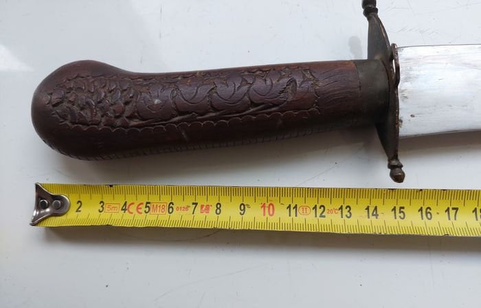Handcarved Kukri Knife, Indian Hunting Knife with Sheath