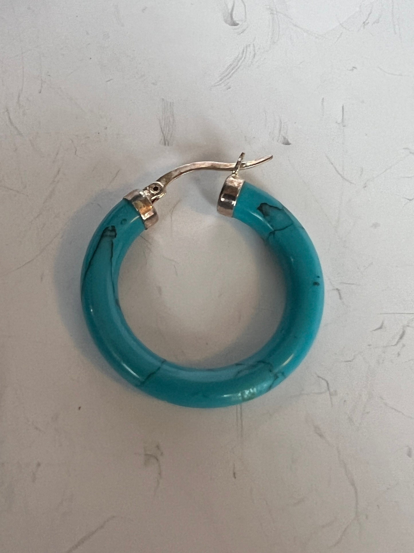 Turquoise Sterling Silver Jewelry Set: Bracelet, Ring, Earrings